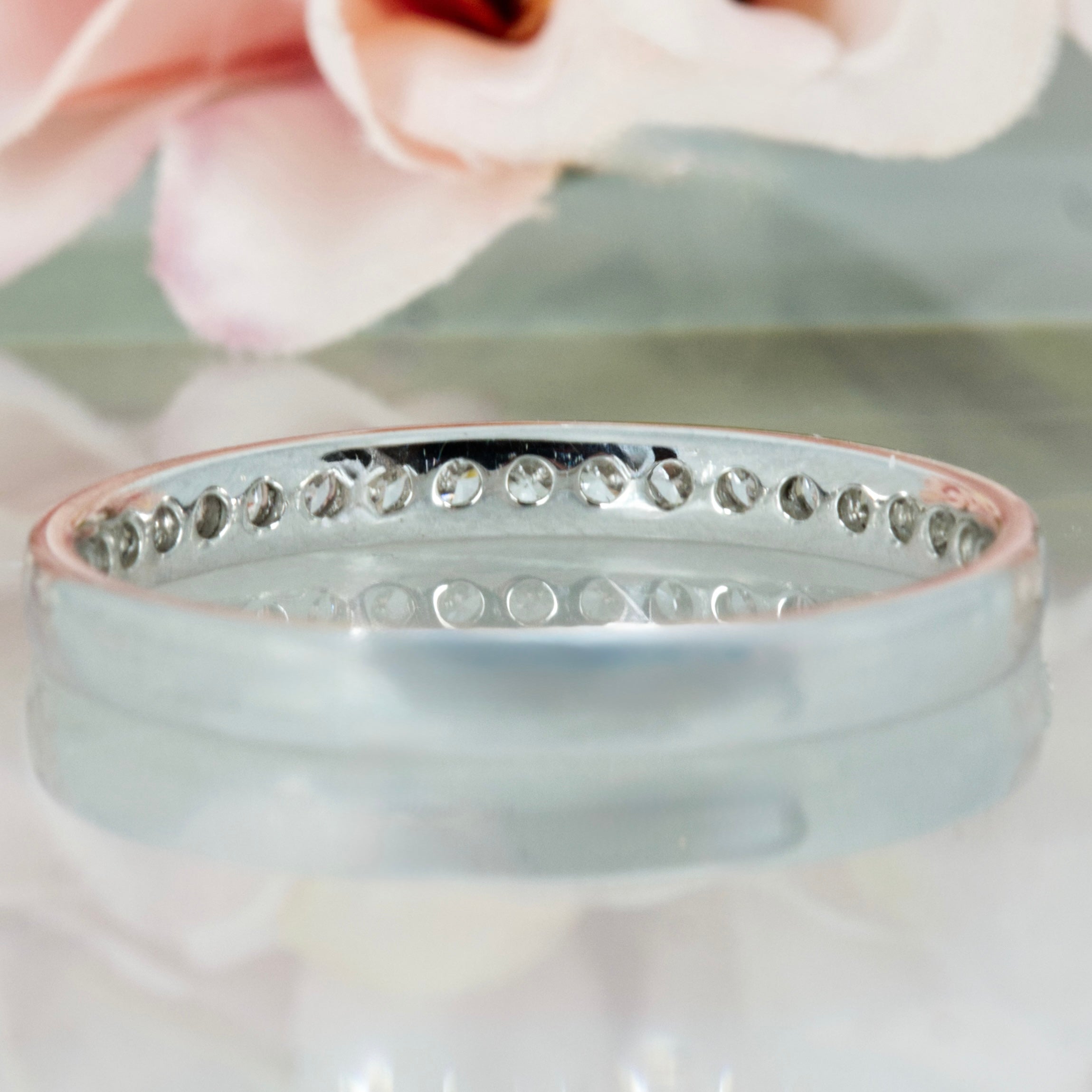 Platinum 0.25ct Round Brilliant Cut Diamond Channel Set Half Eternity Ring