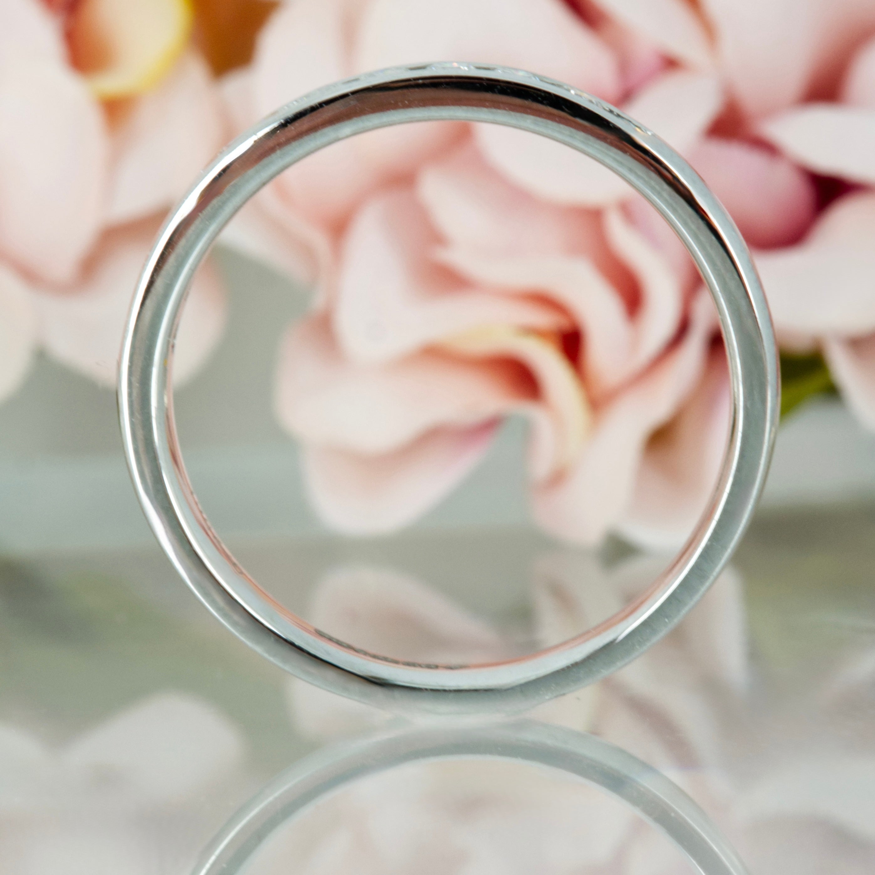 Platinum 0.25ct Round Brilliant Cut Diamond Channel Set Half Eternity Ring