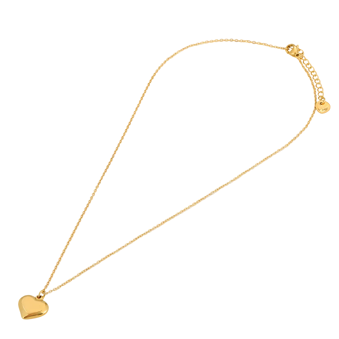 Gold Plated Heart Pendant & Chain