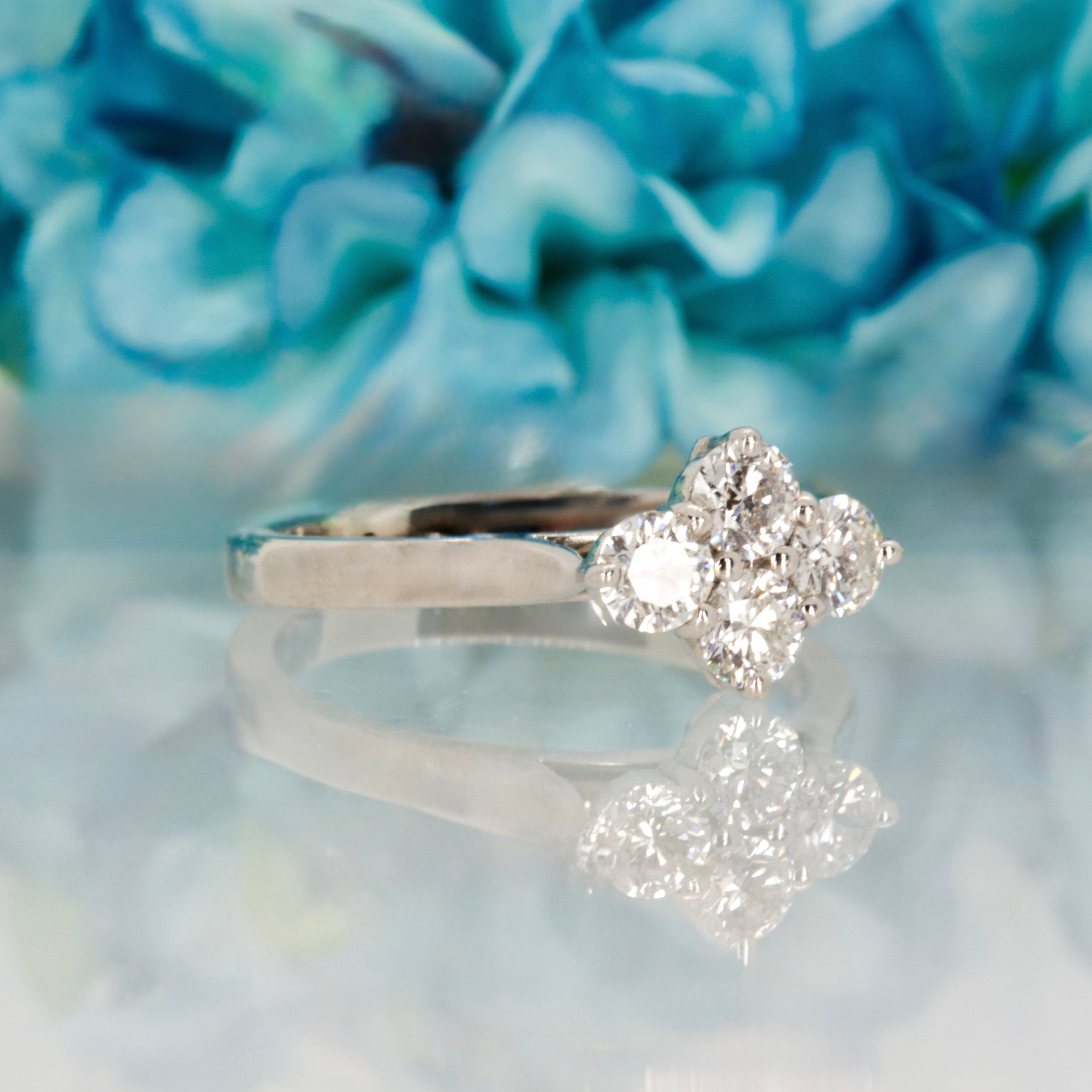 Platinum 0.78ct Round Brilliant Cut Diamond Four-Stone Ring