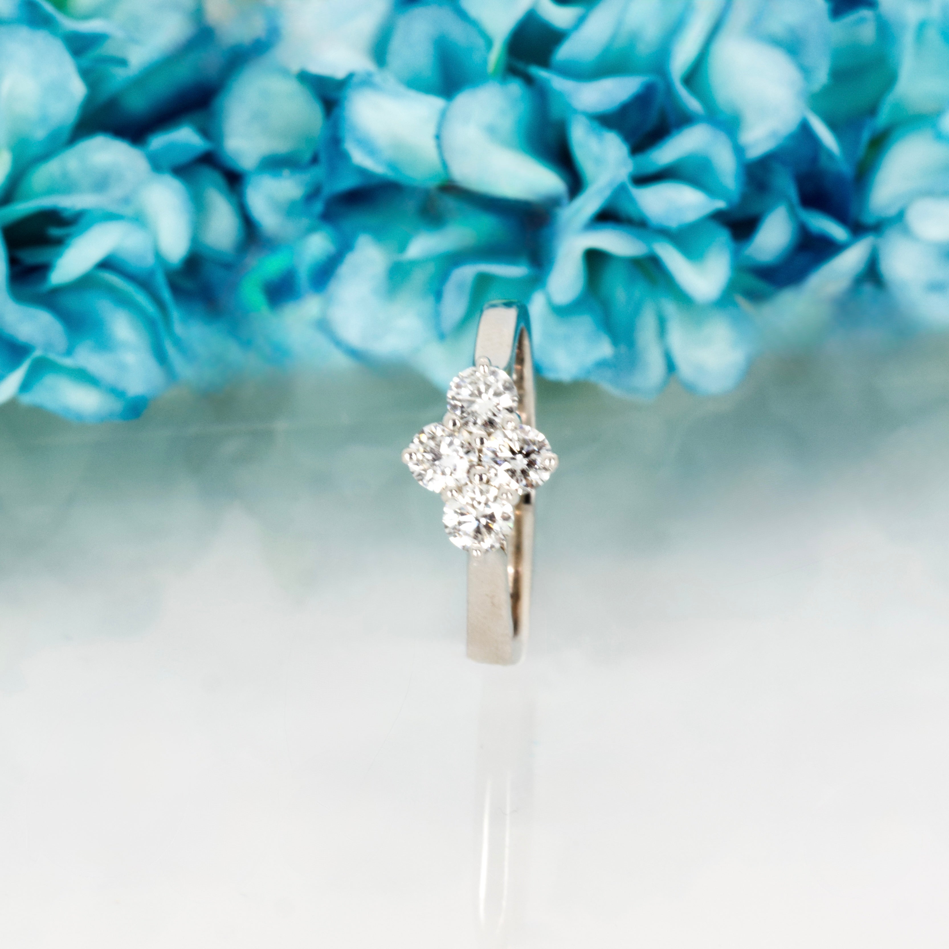 Platinum 0.78ct Round Brilliant Cut Diamond Four-Stone Ring