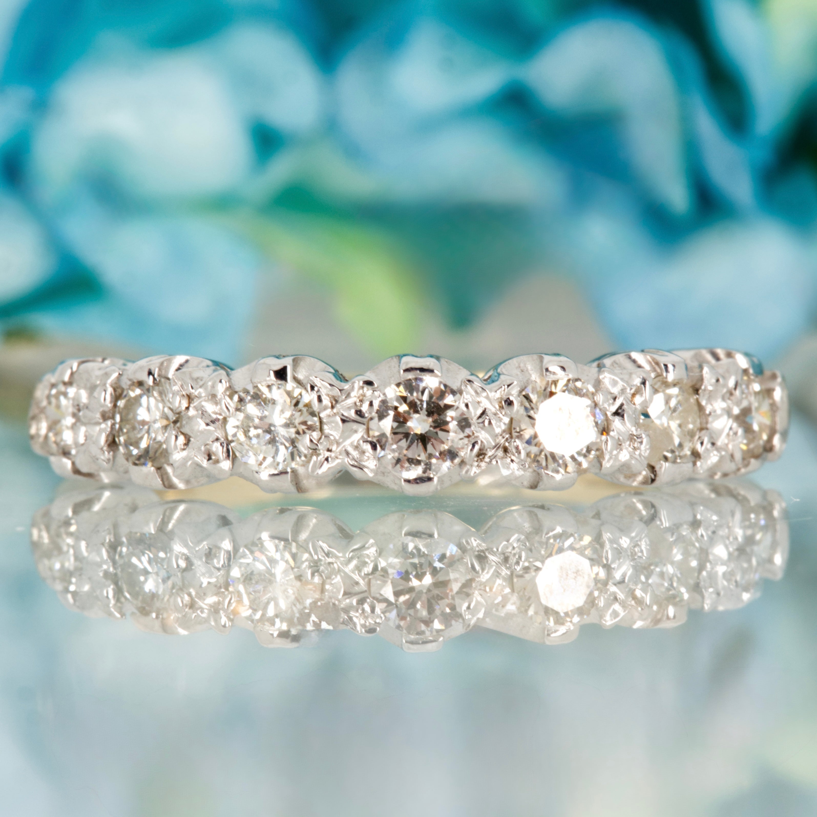 Pre-Loved 18ct Yellow Gold 0.50ct Approx Round Brilliant Cut Diamond Half Eternity Ring