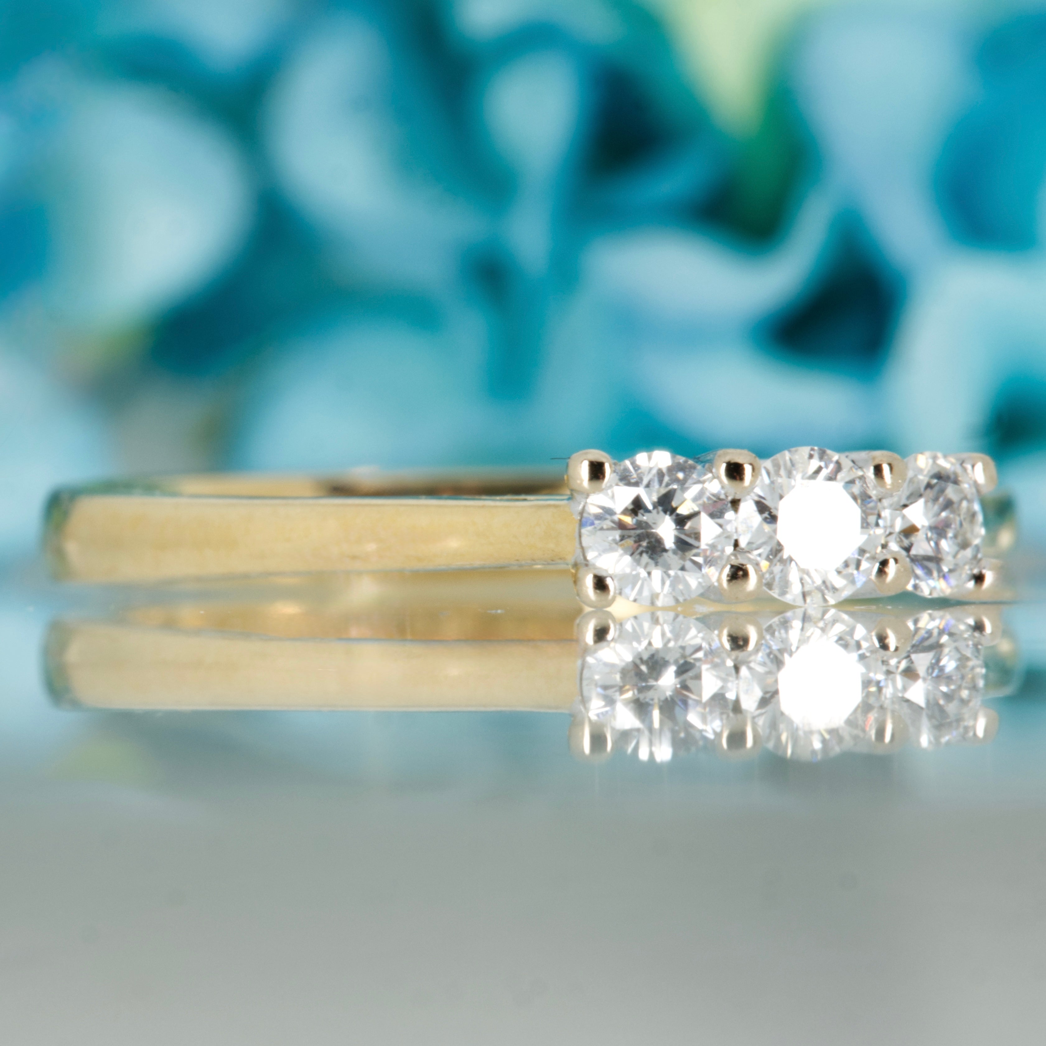 Pre-Loved 18ct Yellow Gold 0.30ct Approx Round Brilliant Cut Diamond Trilogy Ring