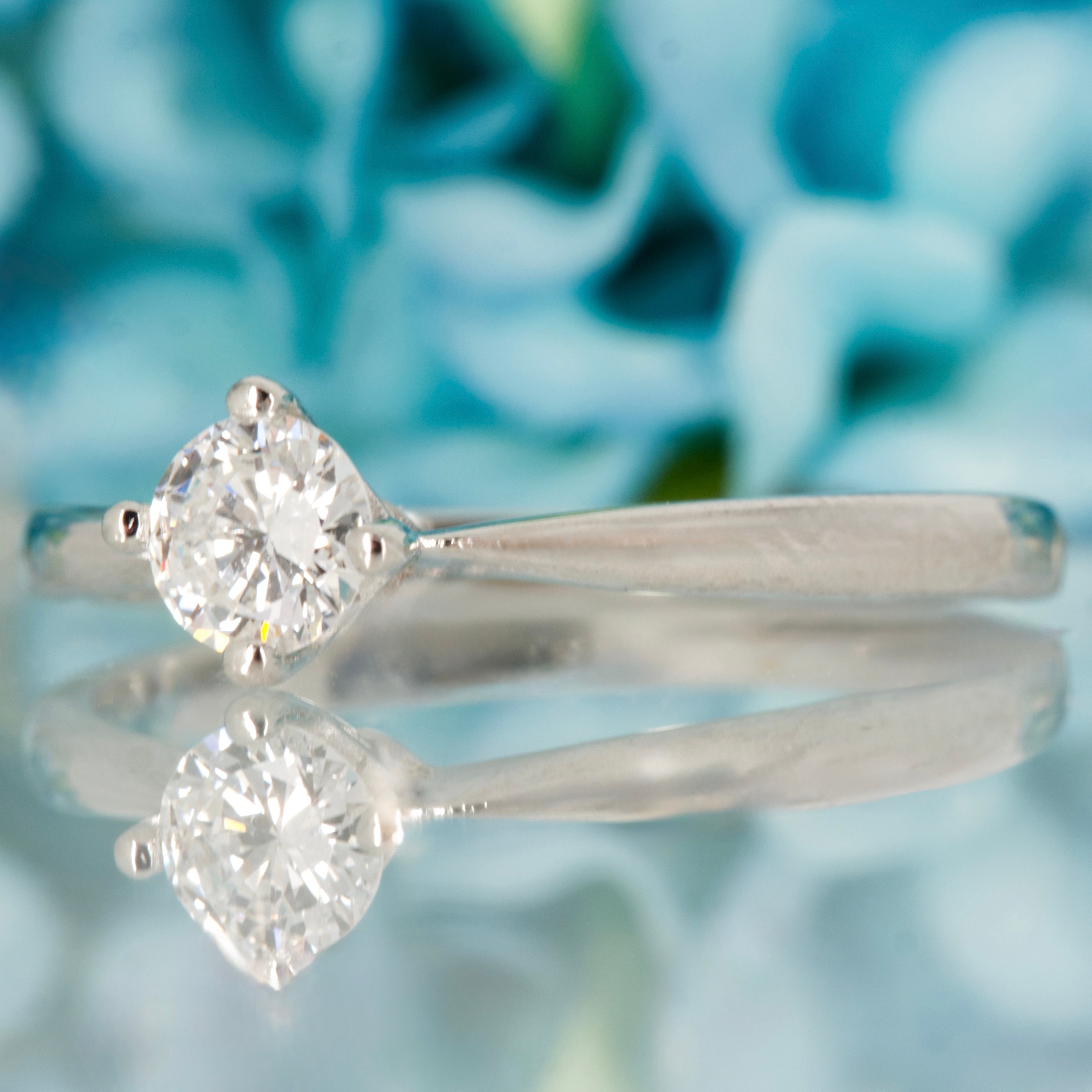 Pre-Loved Platinum 0.30ct Approx Round Brilliant Cut Diamond Solitaire Ring