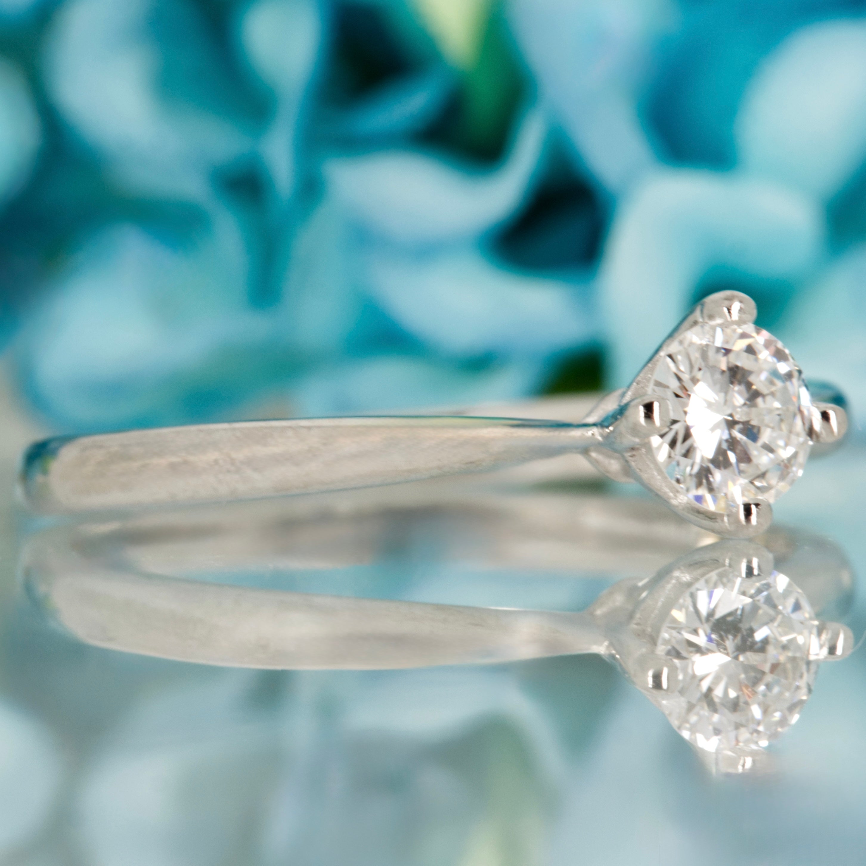 Pre-Loved Platinum 0.30ct Approx Round Brilliant Cut Diamond Solitaire Ring