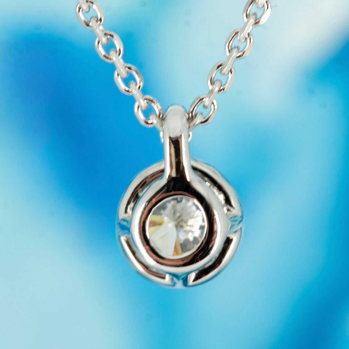 9ct White Gold 0.30ct Round Brilliant Cut Lab Grown Diamond Pendant on a 16”-18” Chain