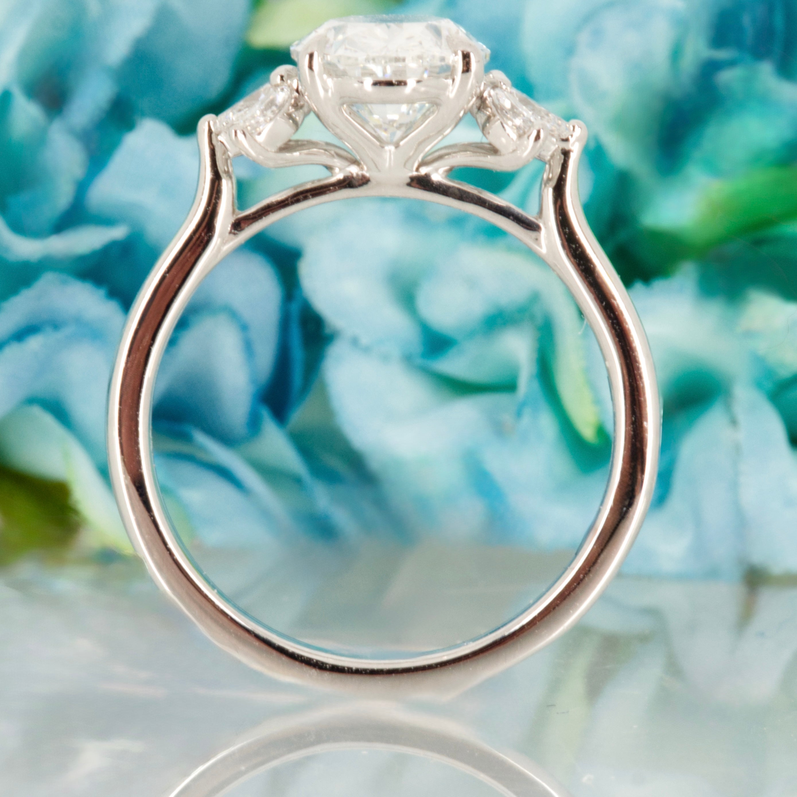 Platinum 2.20ct Oval, Pear & Marquise Cut Lab Grown Diamond Dress Ring