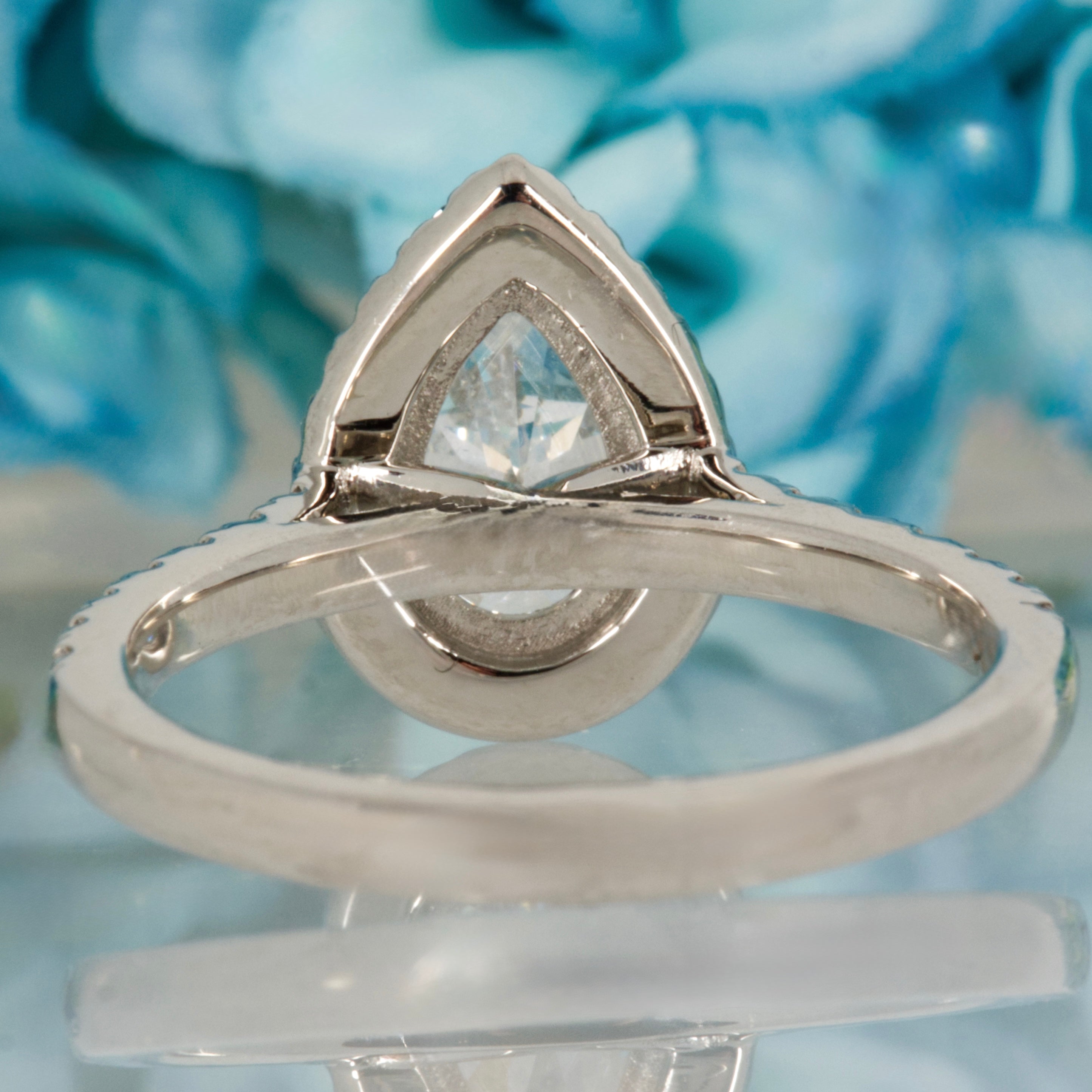 Platinum Pear & Round Brilliant Cut Lab Grown Diamond Halo Cluster Ring