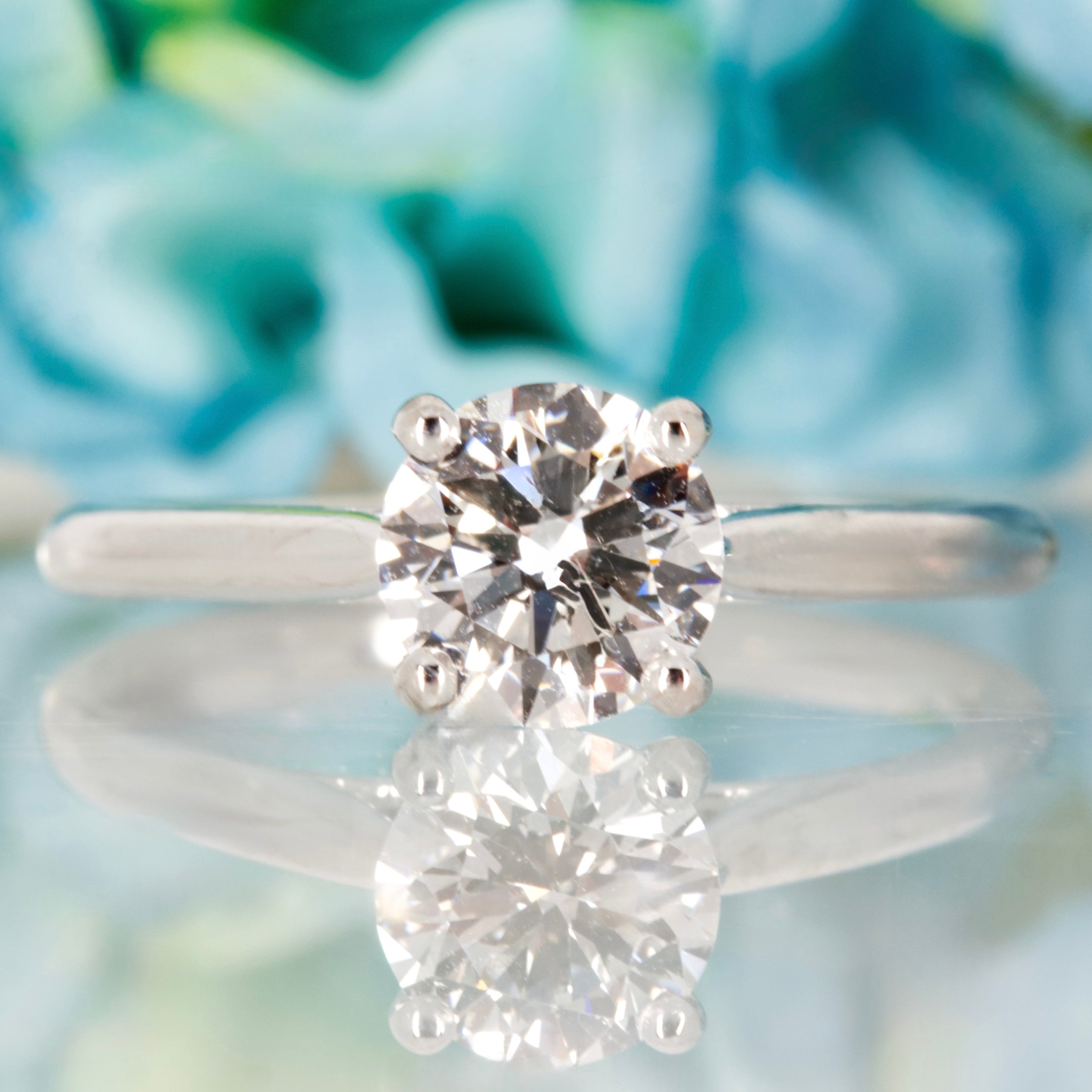 18ct White Gold 1.03ct Round Brilliant Cut Lab Grown Diamond Solitaire Ring