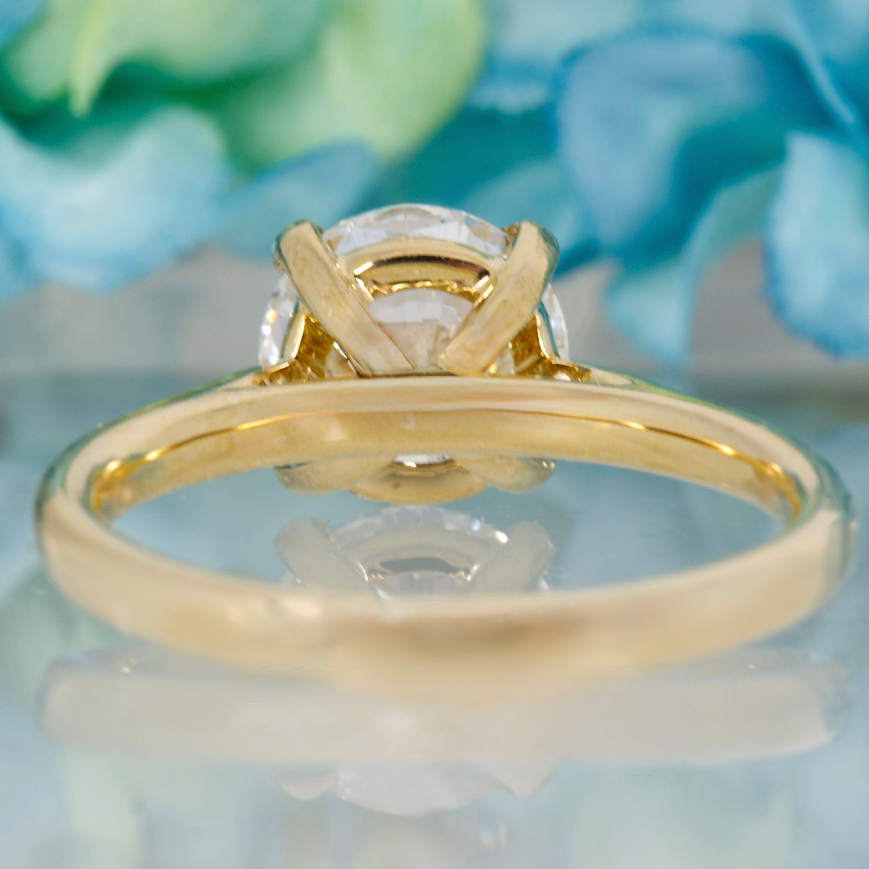9ct Yellow Gold 2.01ct Round Brilliant Cut Lab Grown Diamond Solitaire Ring