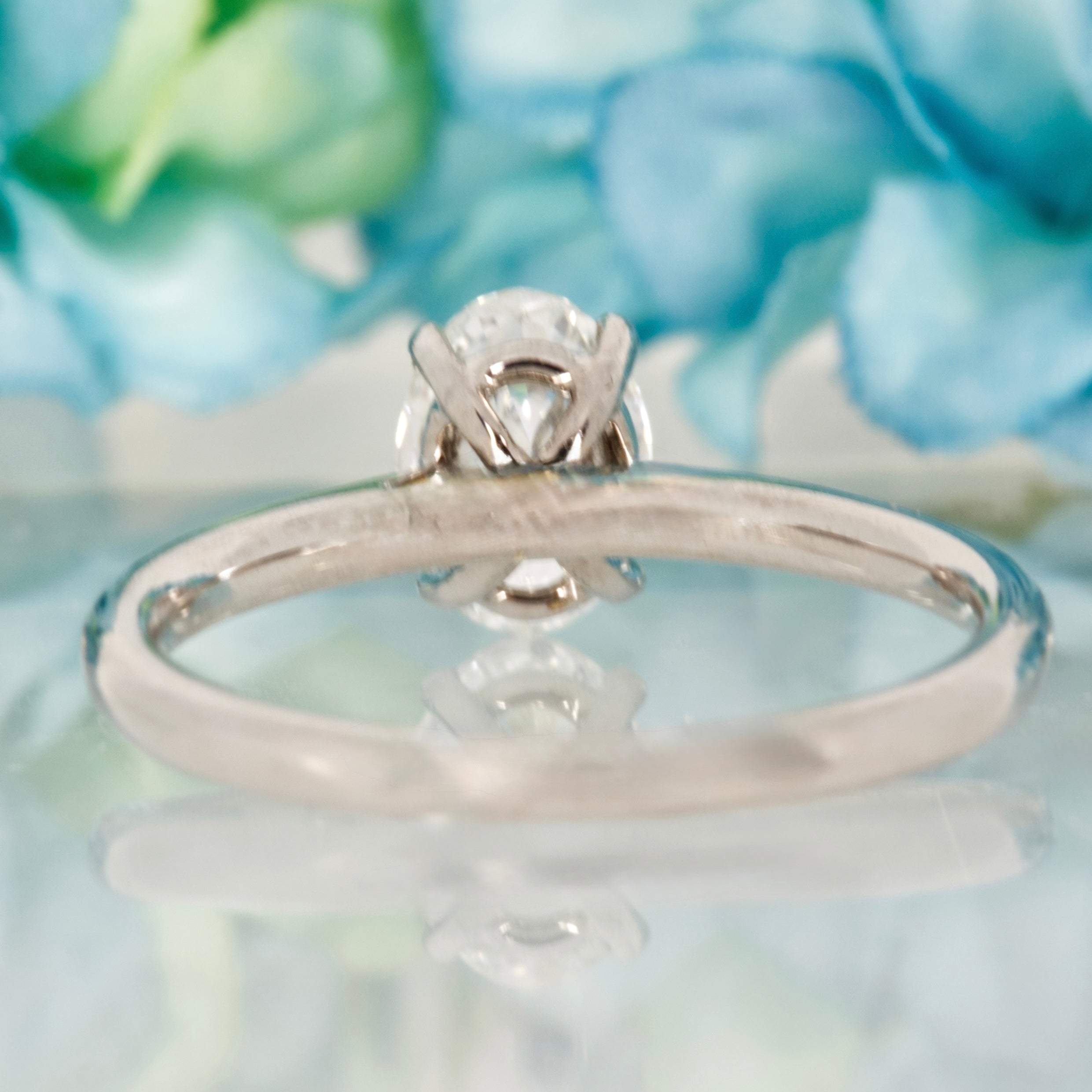 9ct White Gold 1.01ct Oval Cut Lab Grown Diamond Solitaire Ring