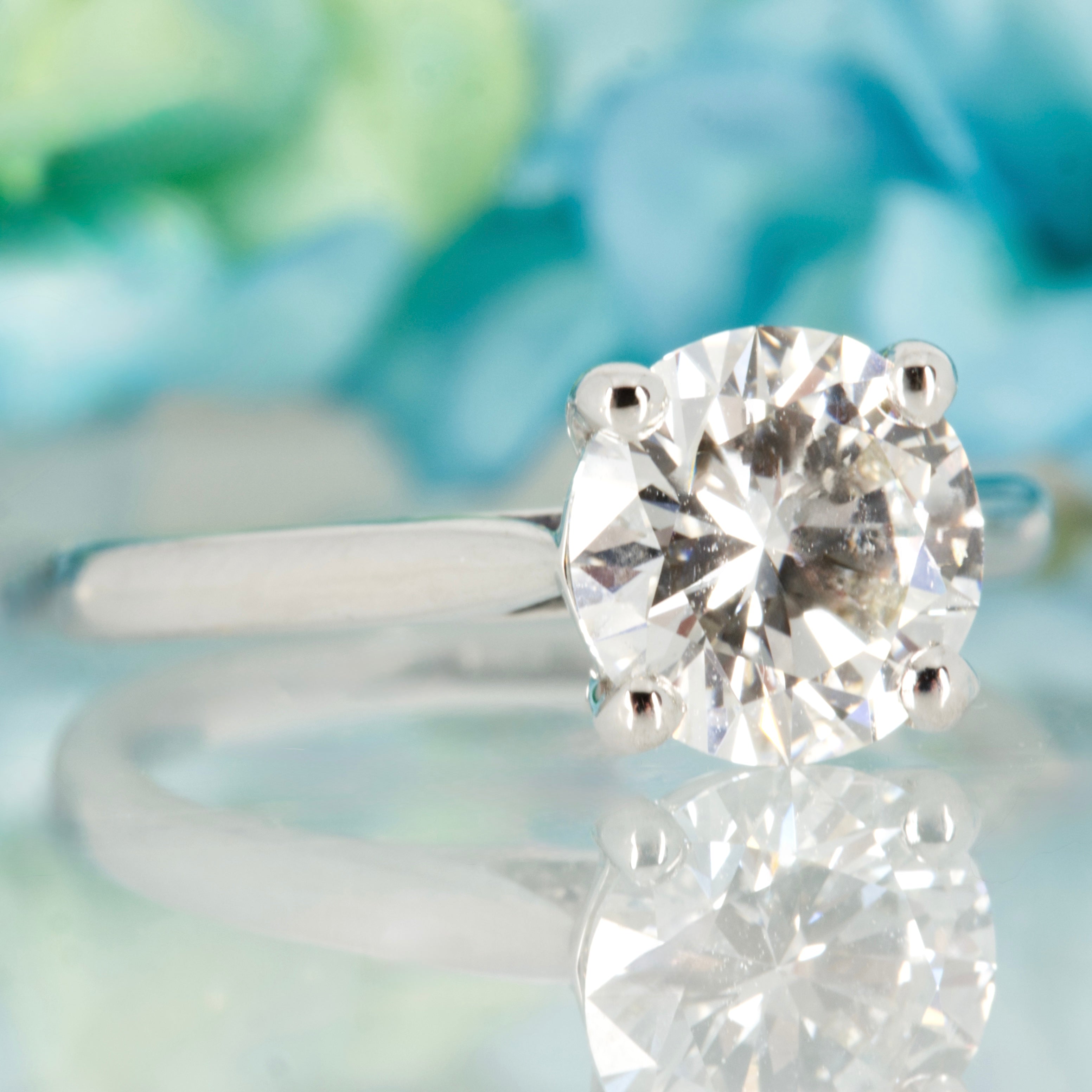 9ct White Gold 2.00ct Round Brilliant Cut Lab Grown Diamond Solitaire Ring