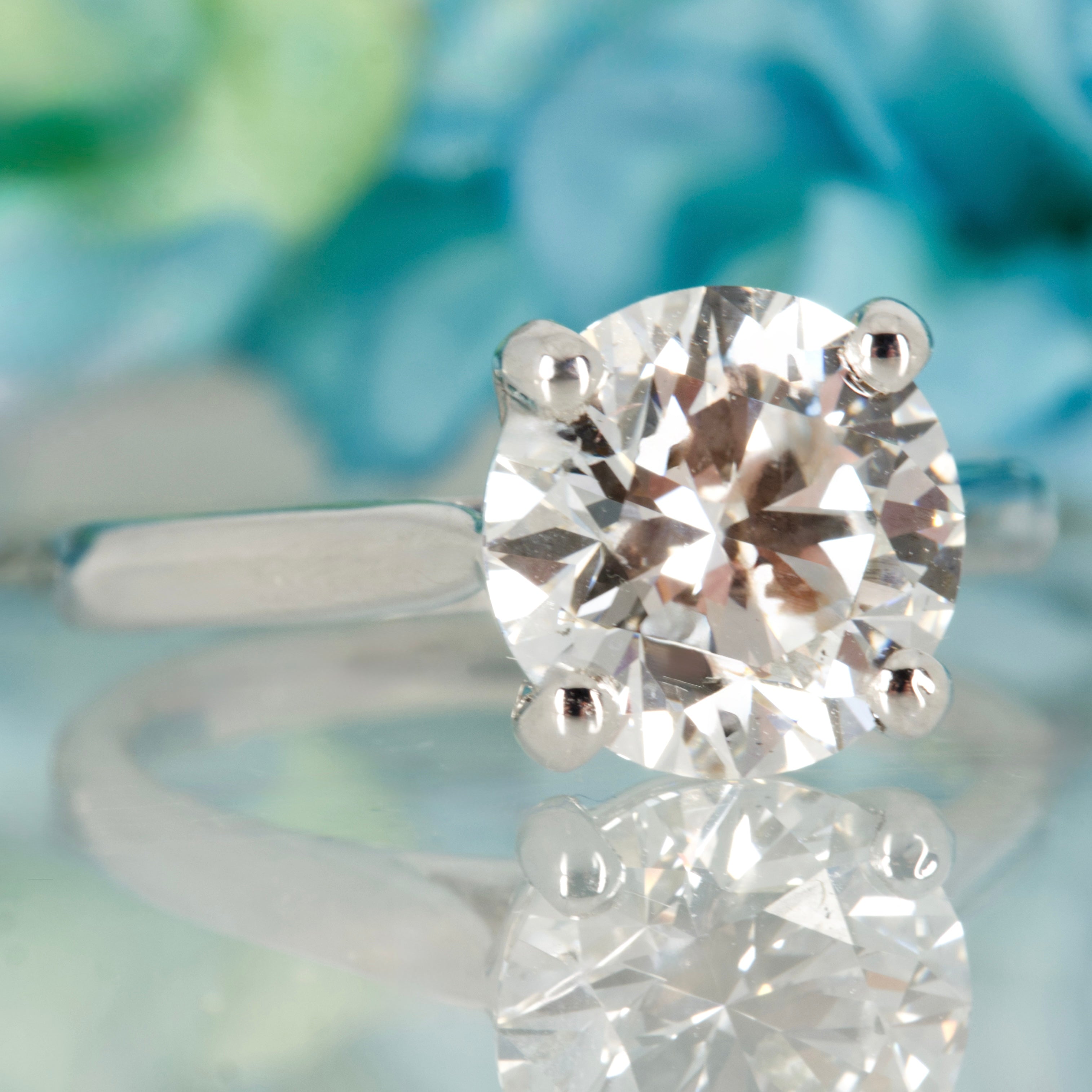 9ct White Gold 3.00ct Round Brilliant Cut Lab Grown Diamond Solitaire Ring