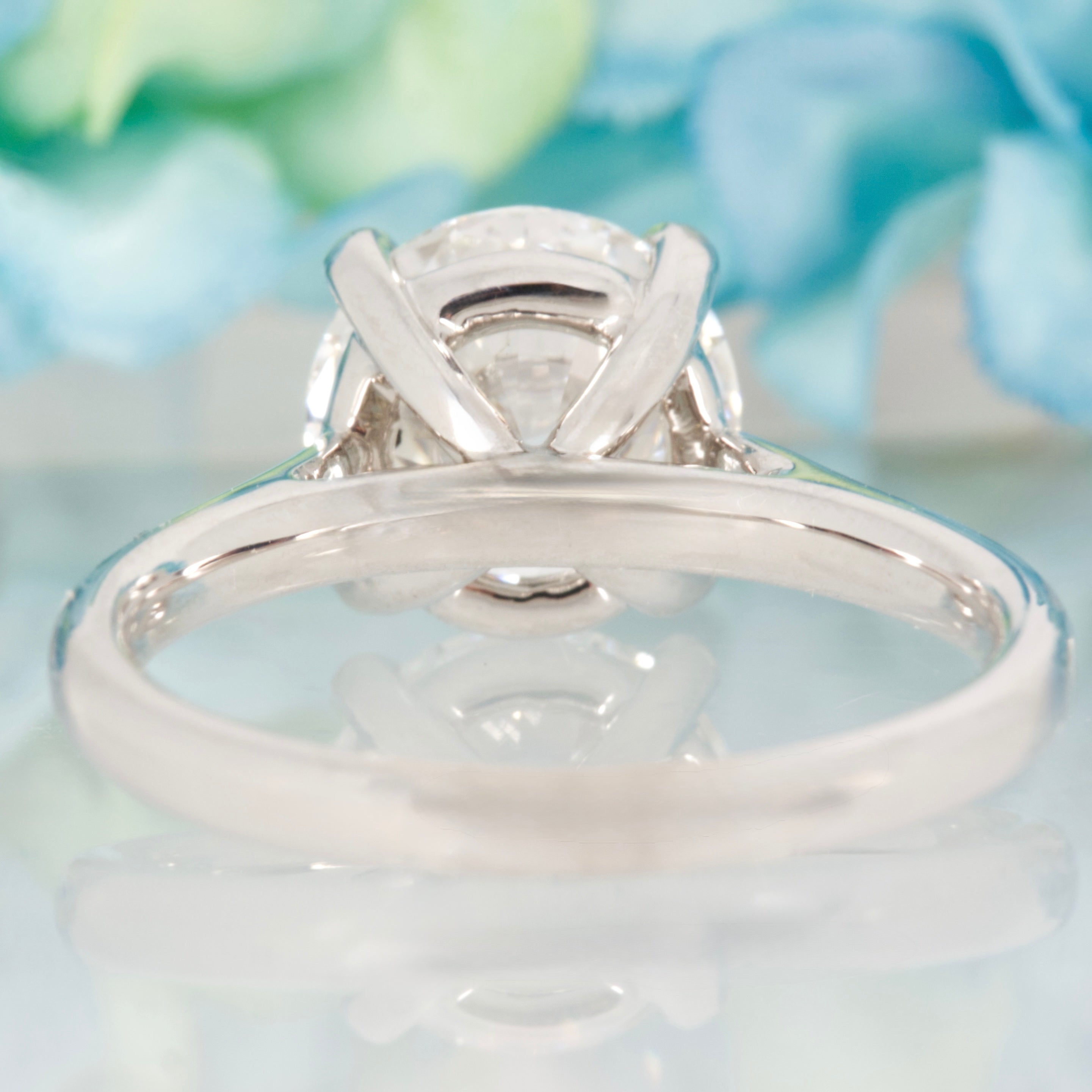 9ct White Gold 3.00ct Round Brilliant Cut Lab Grown Diamond Solitaire Ring
