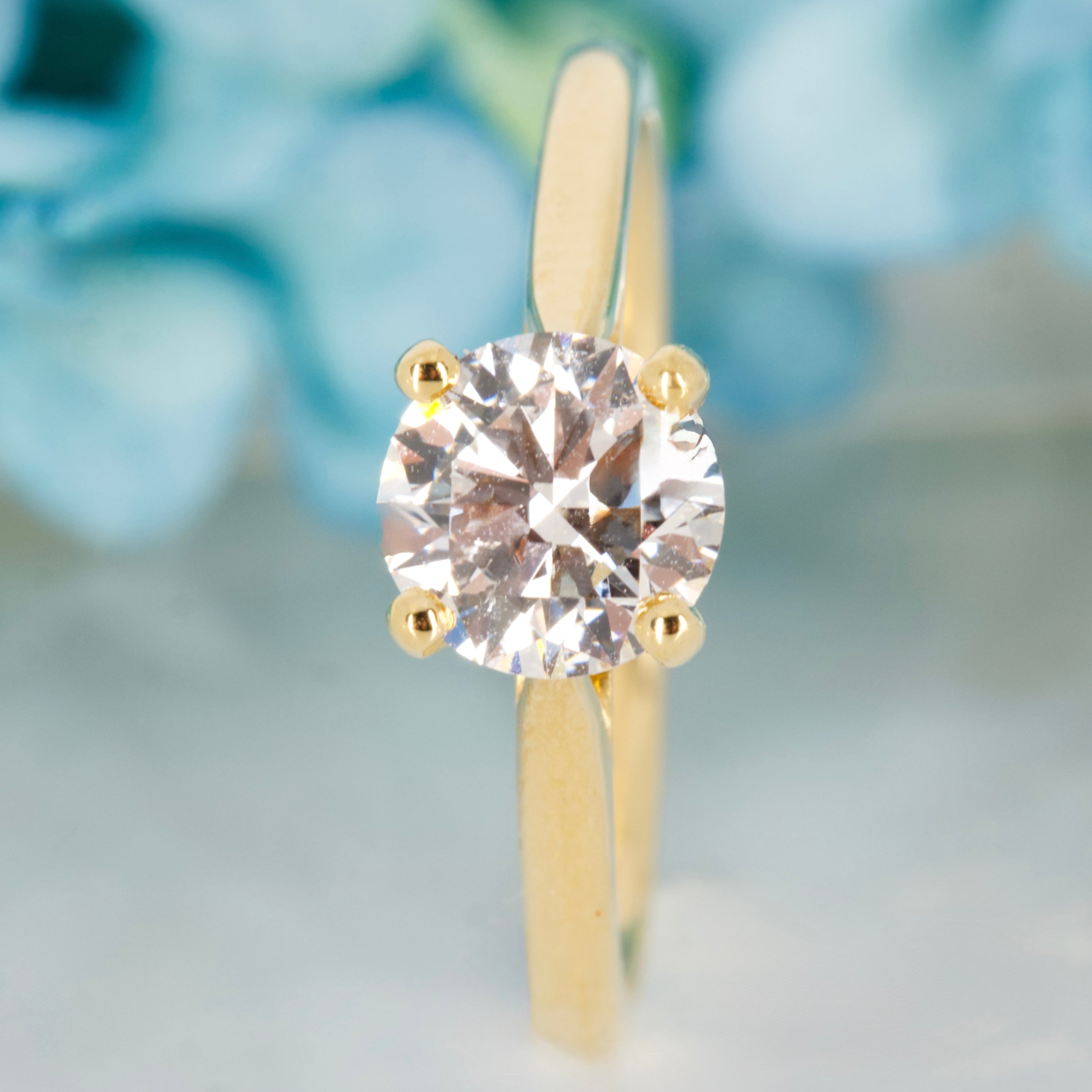 18ct Yellow Gold 1.02ct Round Brilliant Cut Lab Grown Diamond Solitaire Ring