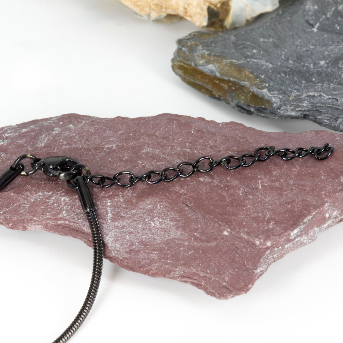 Black PVD Plated Dog Tag Necklace