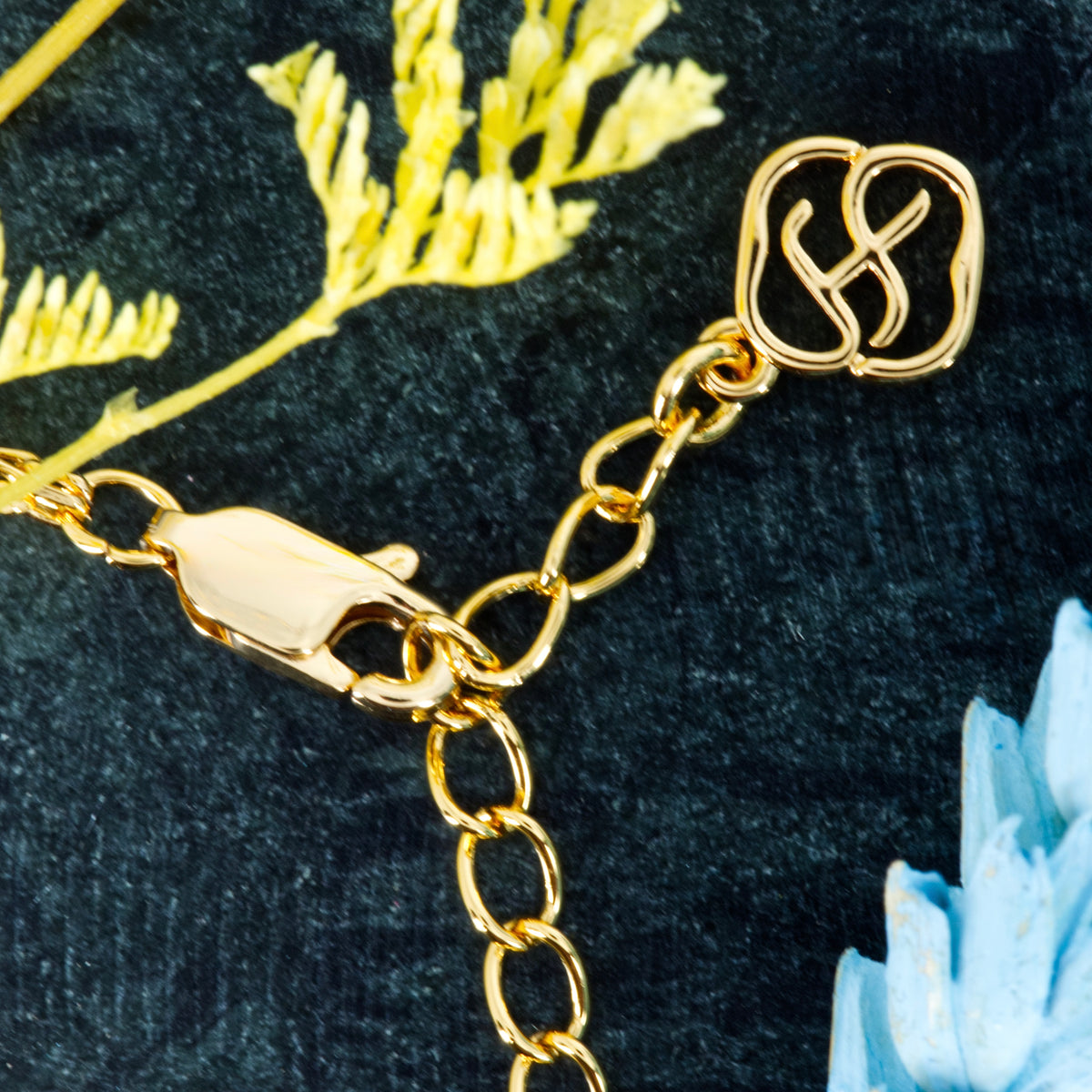 Gold Plated Round Turquoise & Cubic Zirconia Set Spinner Bracelet