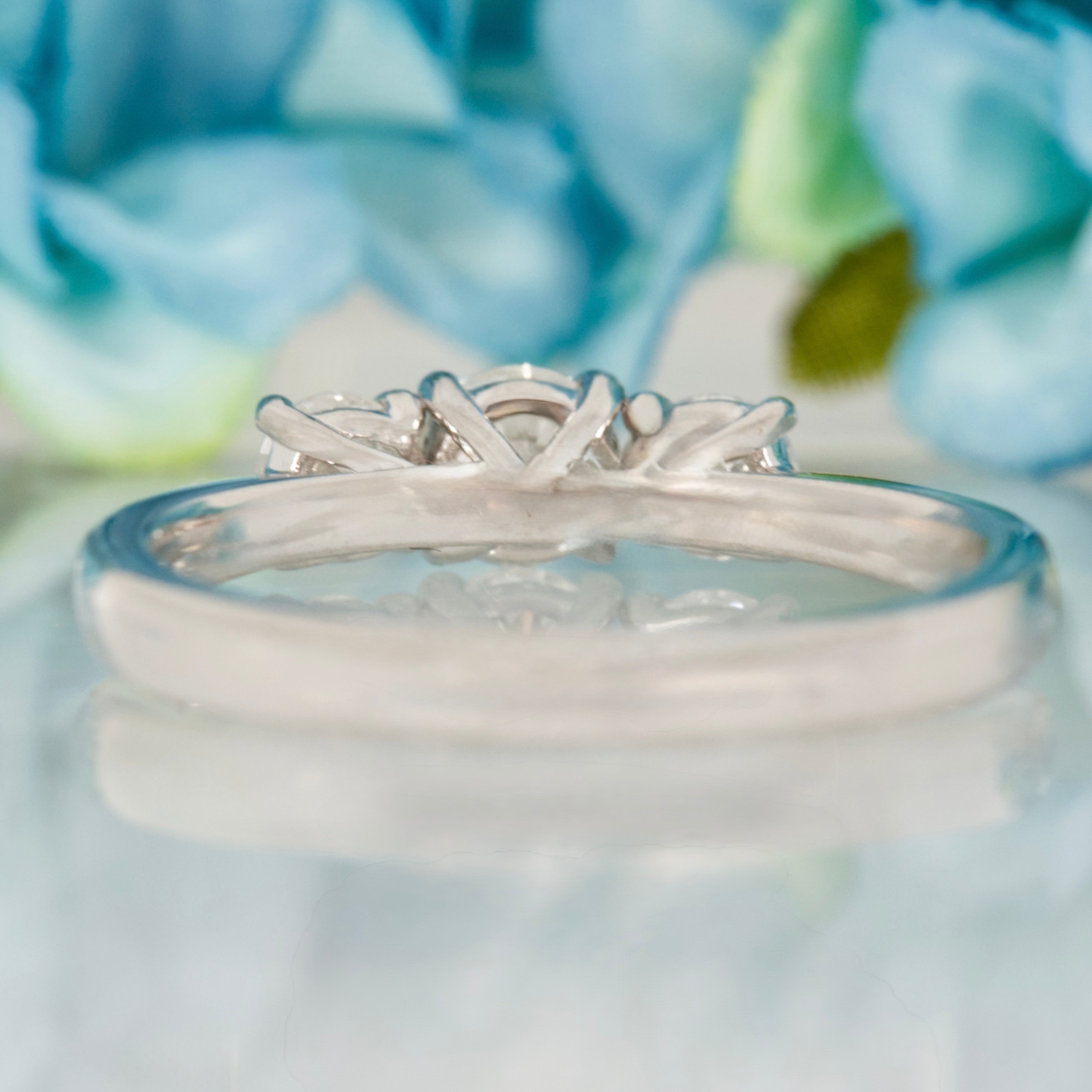 Platinum 0.50ct Round Brilliant Cut Diamond Claw Set Trilogy Ring