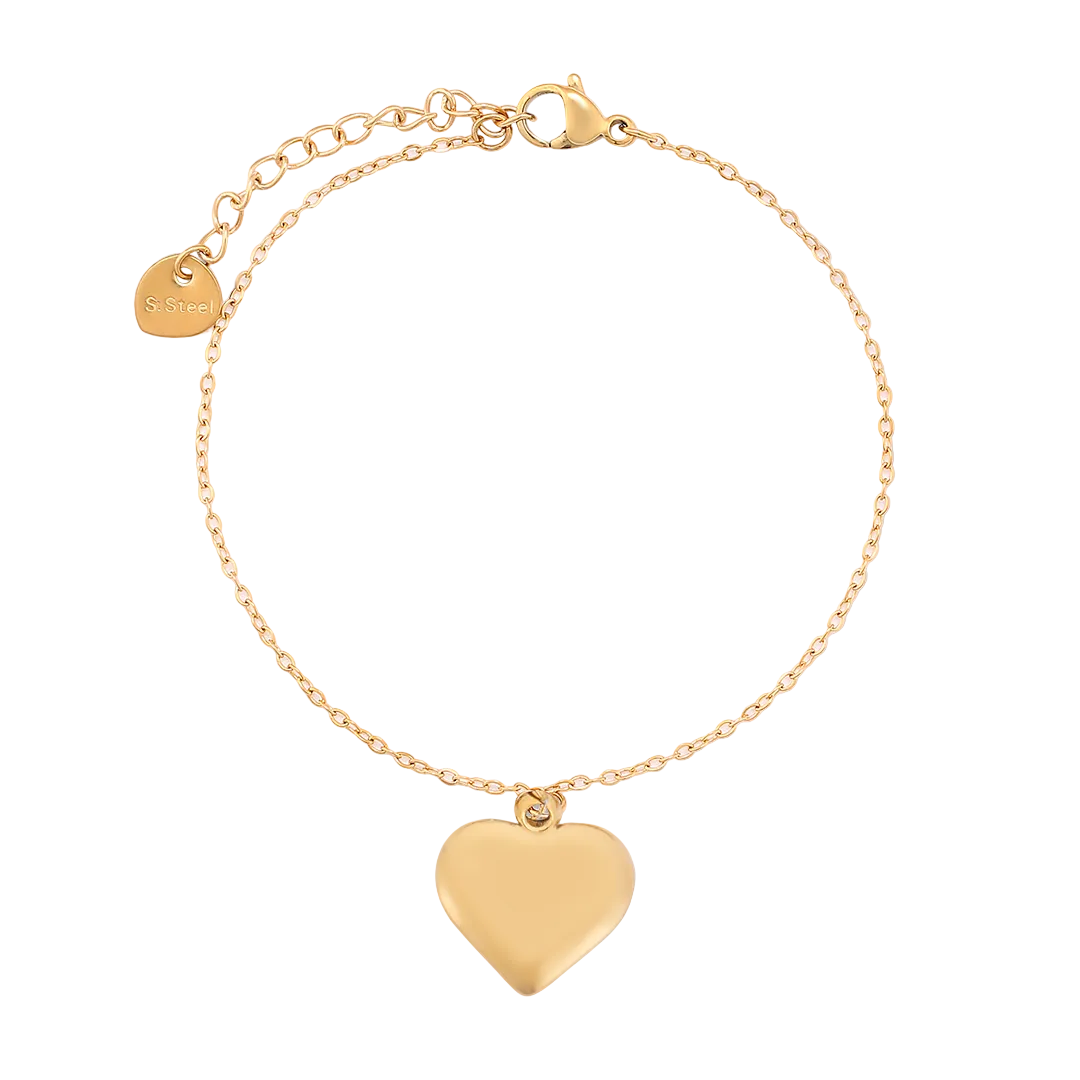 Gold Plated Heart Bracelet