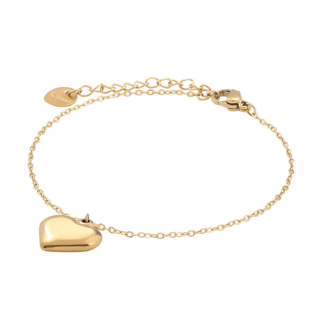 Gold Plated Heart Bracelet