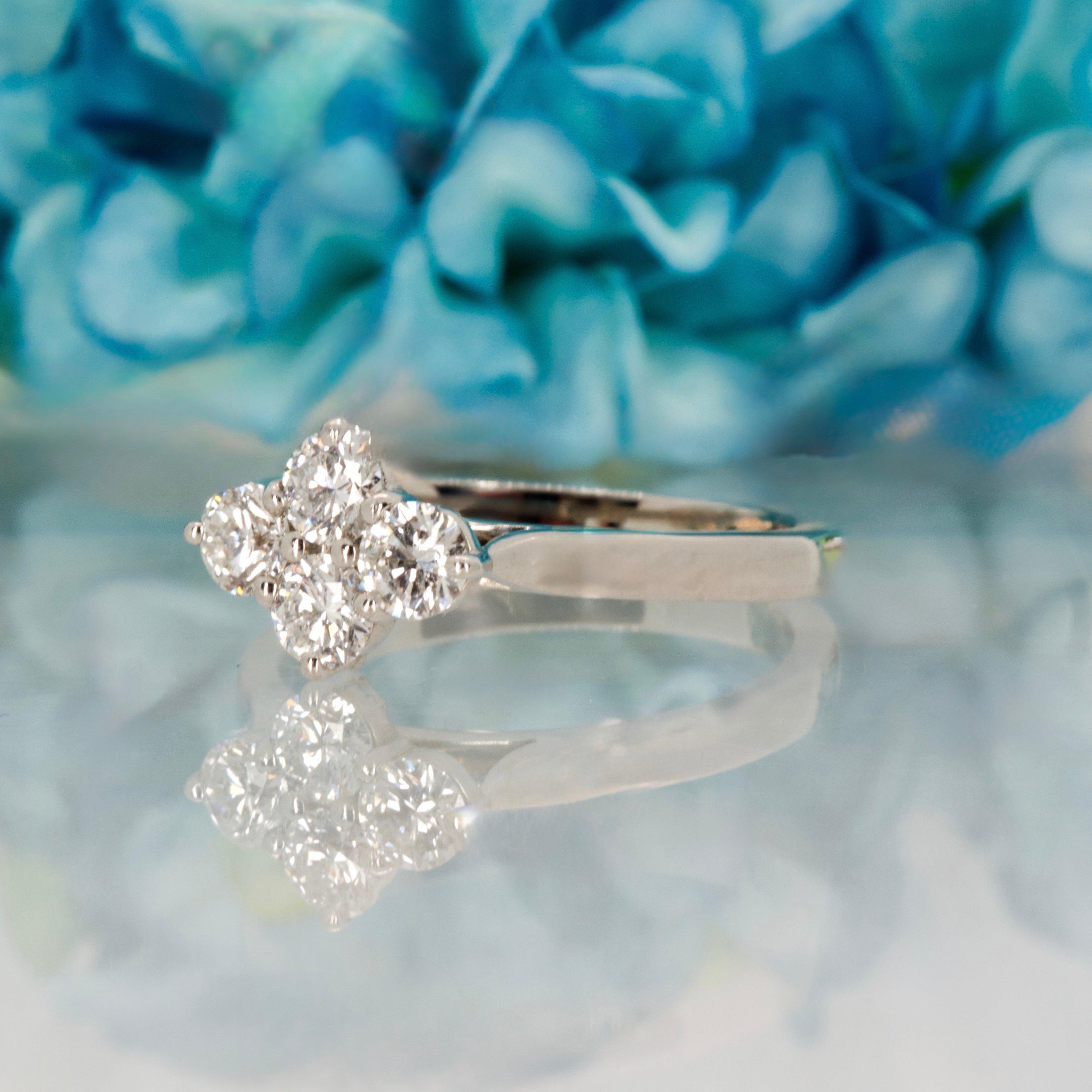 Platinum 0.78ct Round Brilliant Cut Diamond Four-Stone Ring