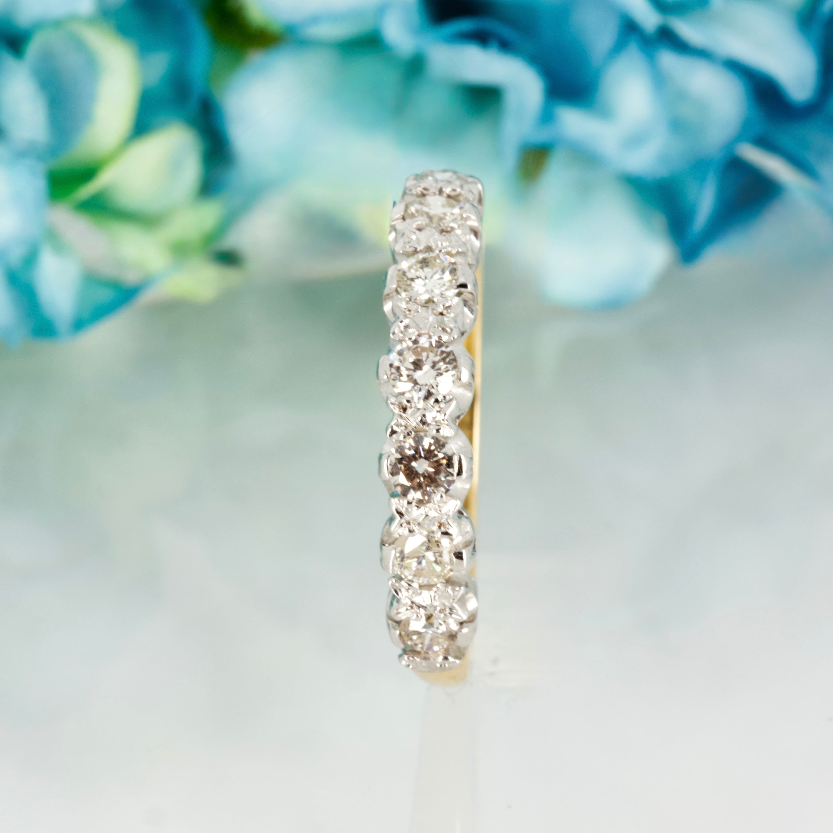 Pre-Loved 18ct Yellow Gold 0.50ct Approx Round Brilliant Cut Diamond Half Eternity Ring