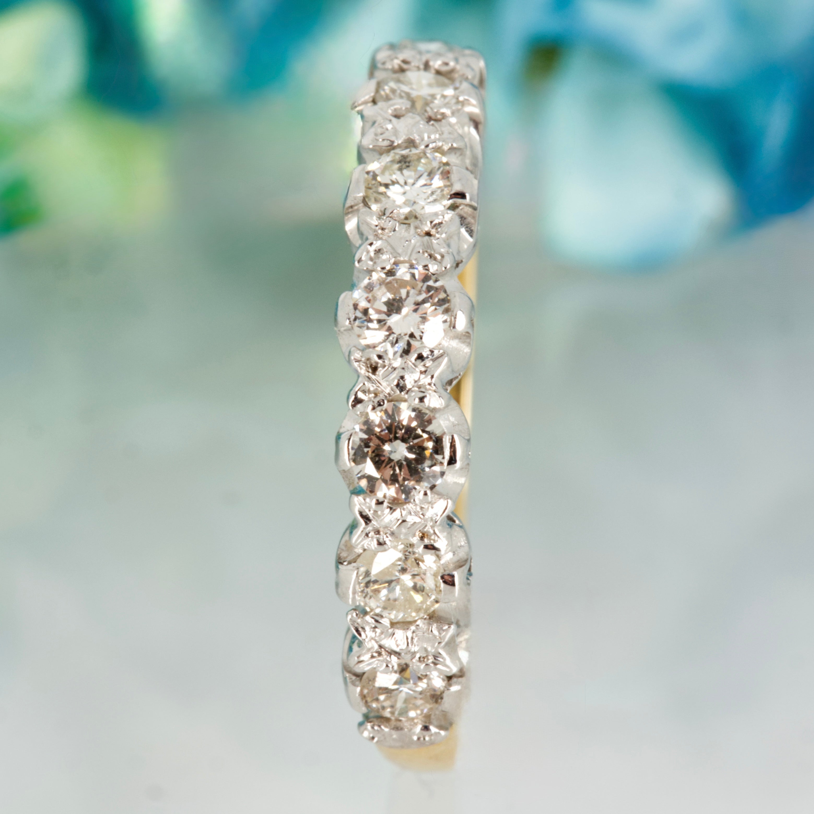 Pre-Loved 18ct Yellow Gold 0.50ct Approx Round Brilliant Cut Diamond Half Eternity Ring