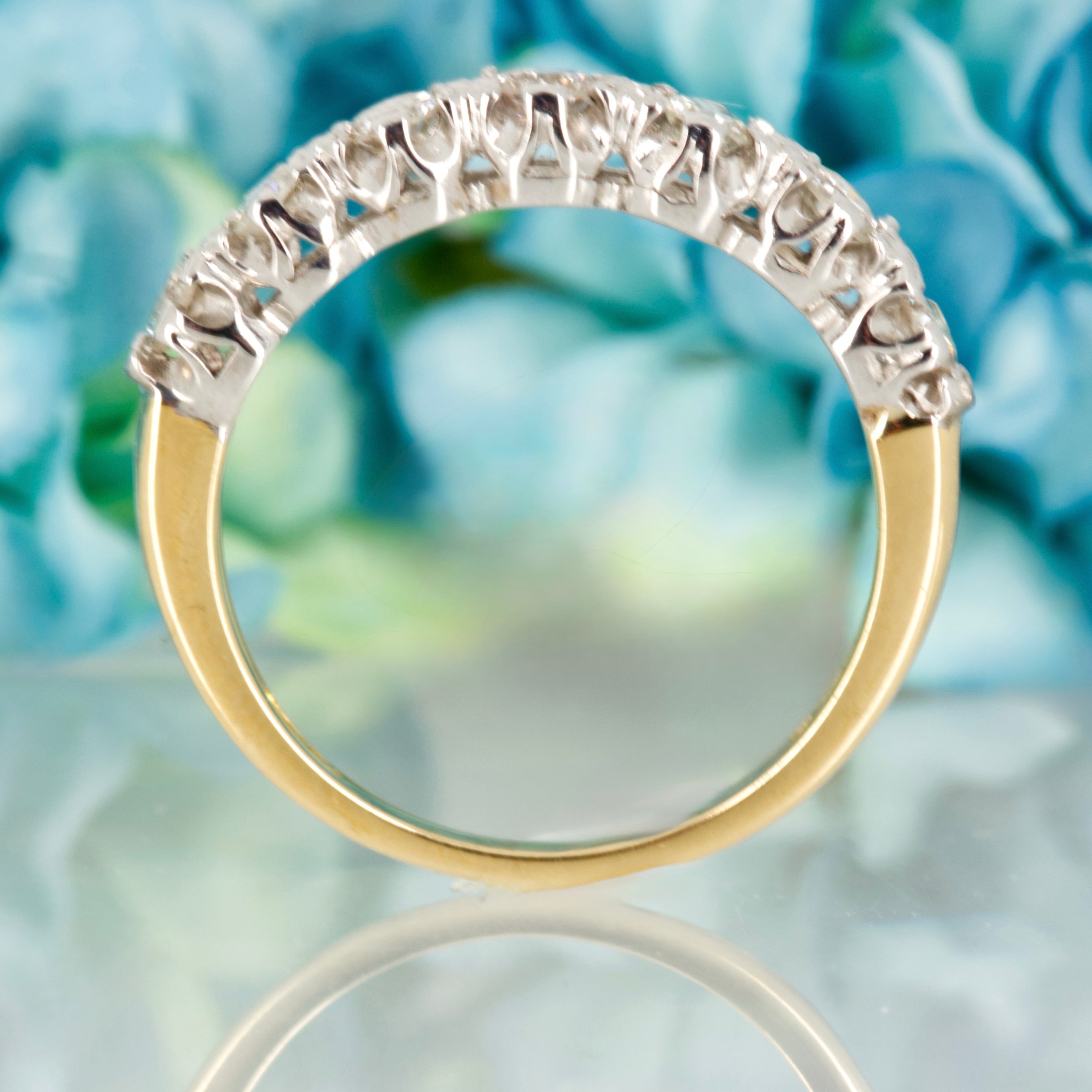 Pre-Loved 18ct Yellow Gold 0.50ct Approx Round Brilliant Cut Diamond Half Eternity Ring