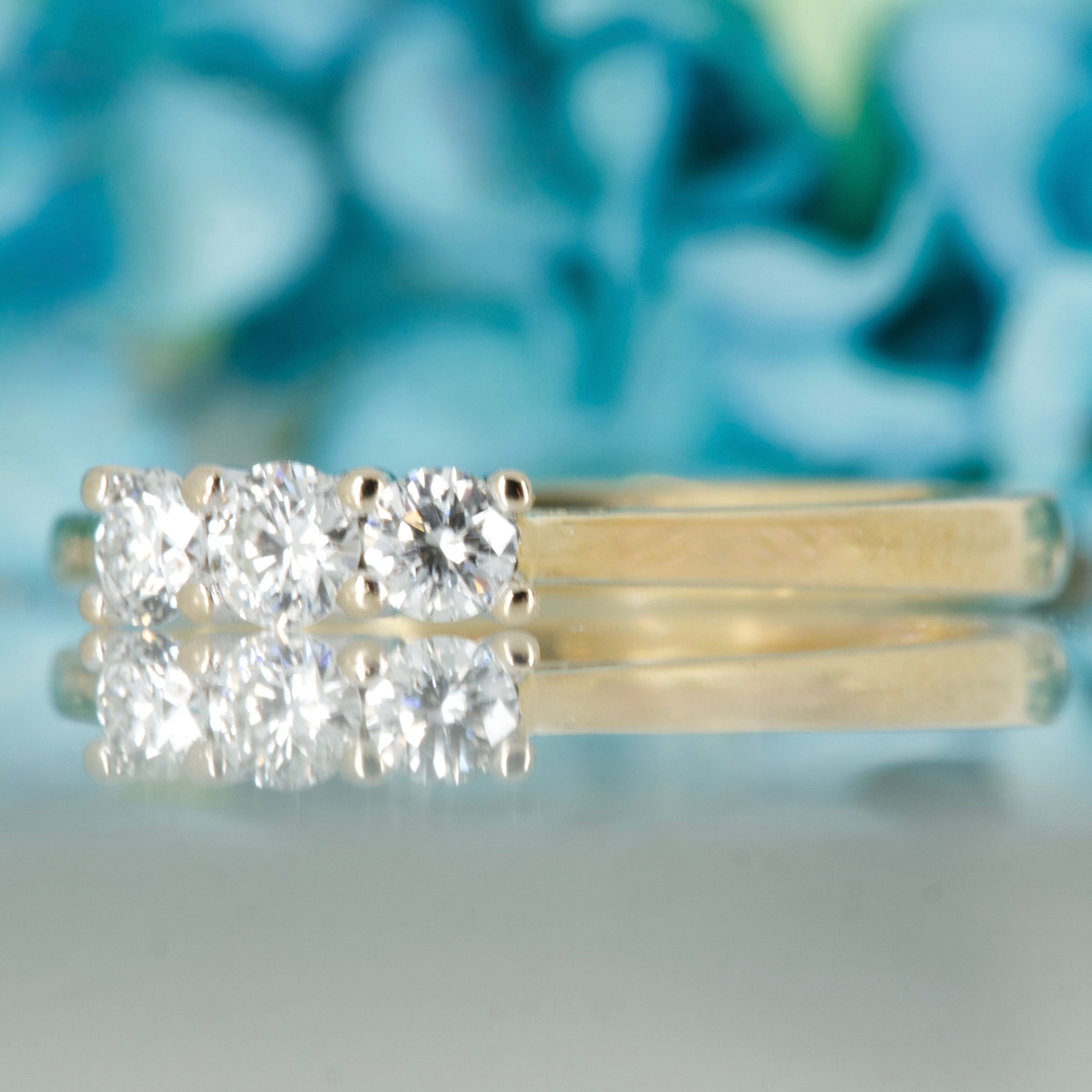 Pre-Loved 18ct Yellow Gold 0.30ct Approx Round Brilliant Cut Diamond Trilogy Ring