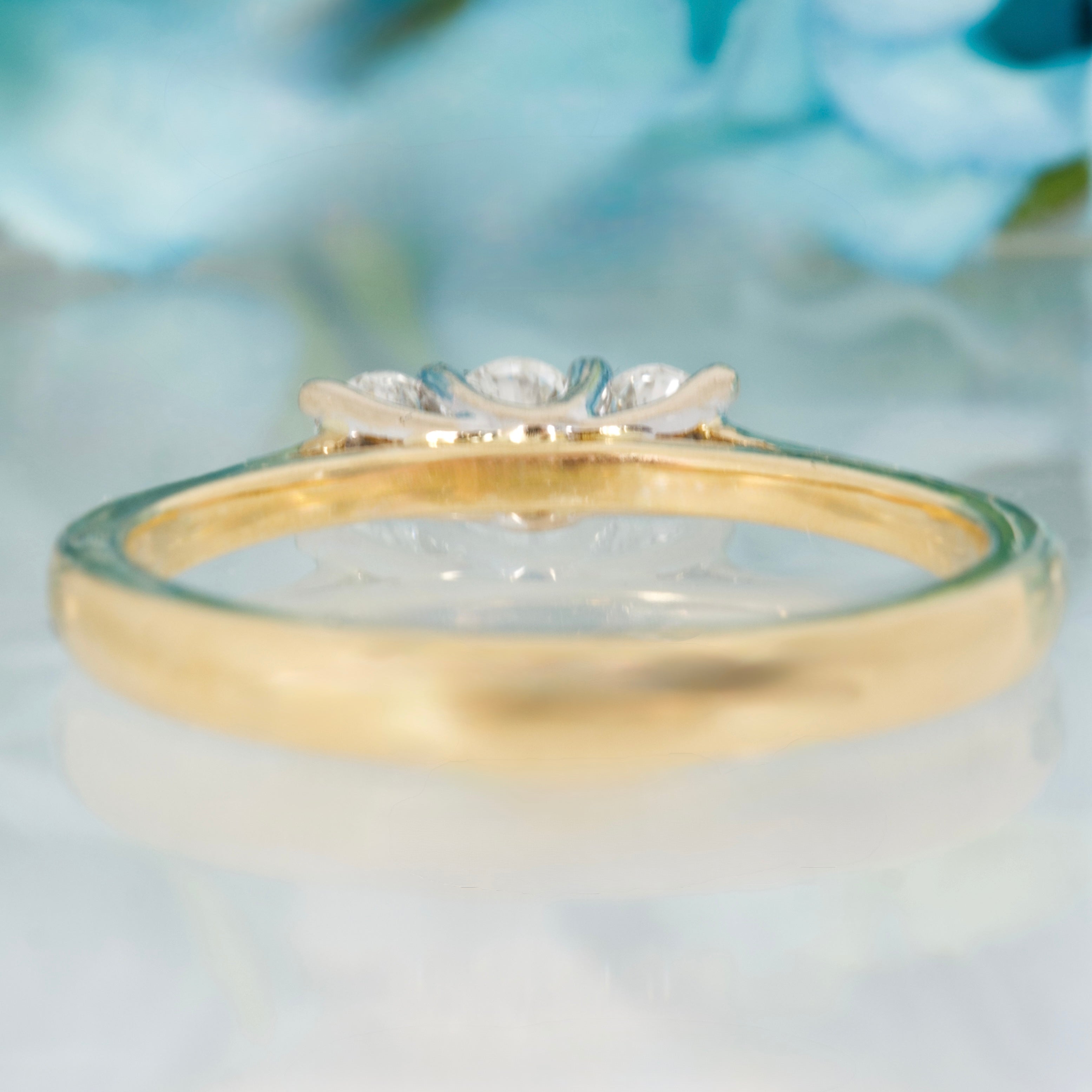 Pre-Loved 18ct Yellow Gold 0.30ct Approx Round Brilliant Cut Diamond Trilogy Ring