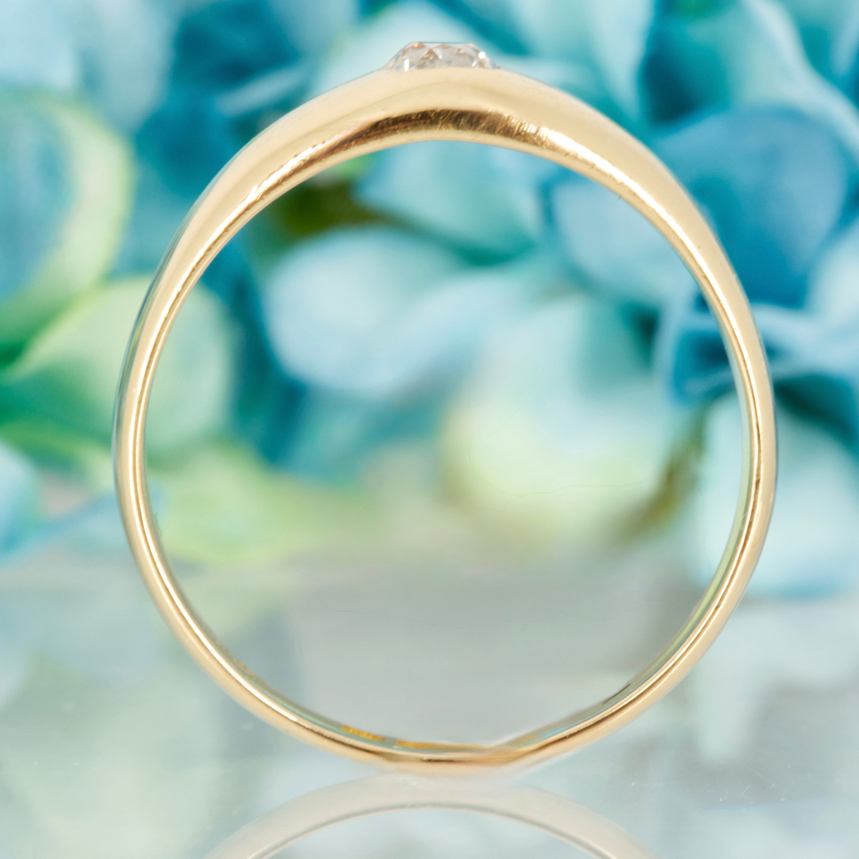 Pre-Loved 18ct Yellow Gold Round Brilliant Cut Diamond Solitaire Band
