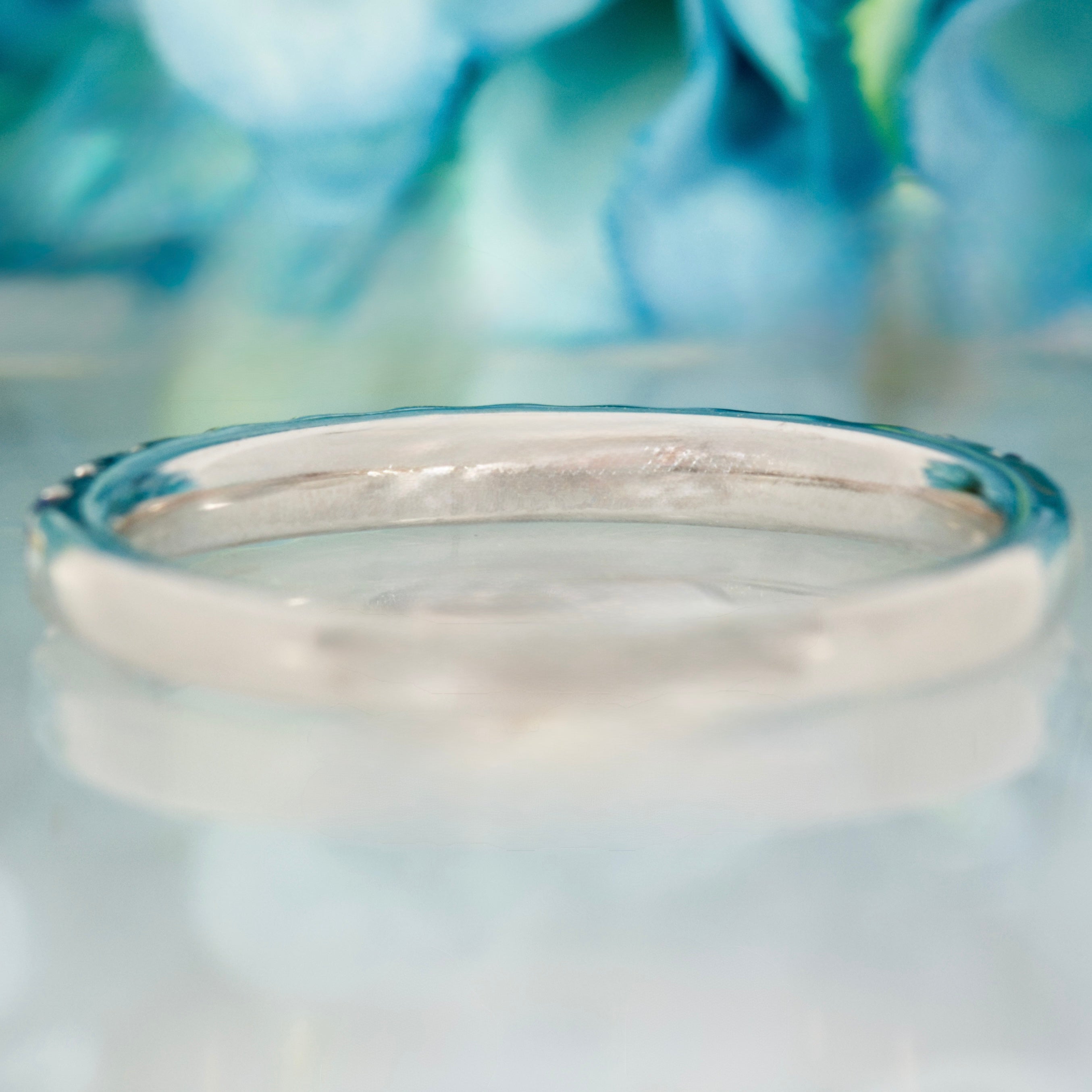 Platinum Round Cut Sapphire & Diamond Claw Set Half Eternity Ring