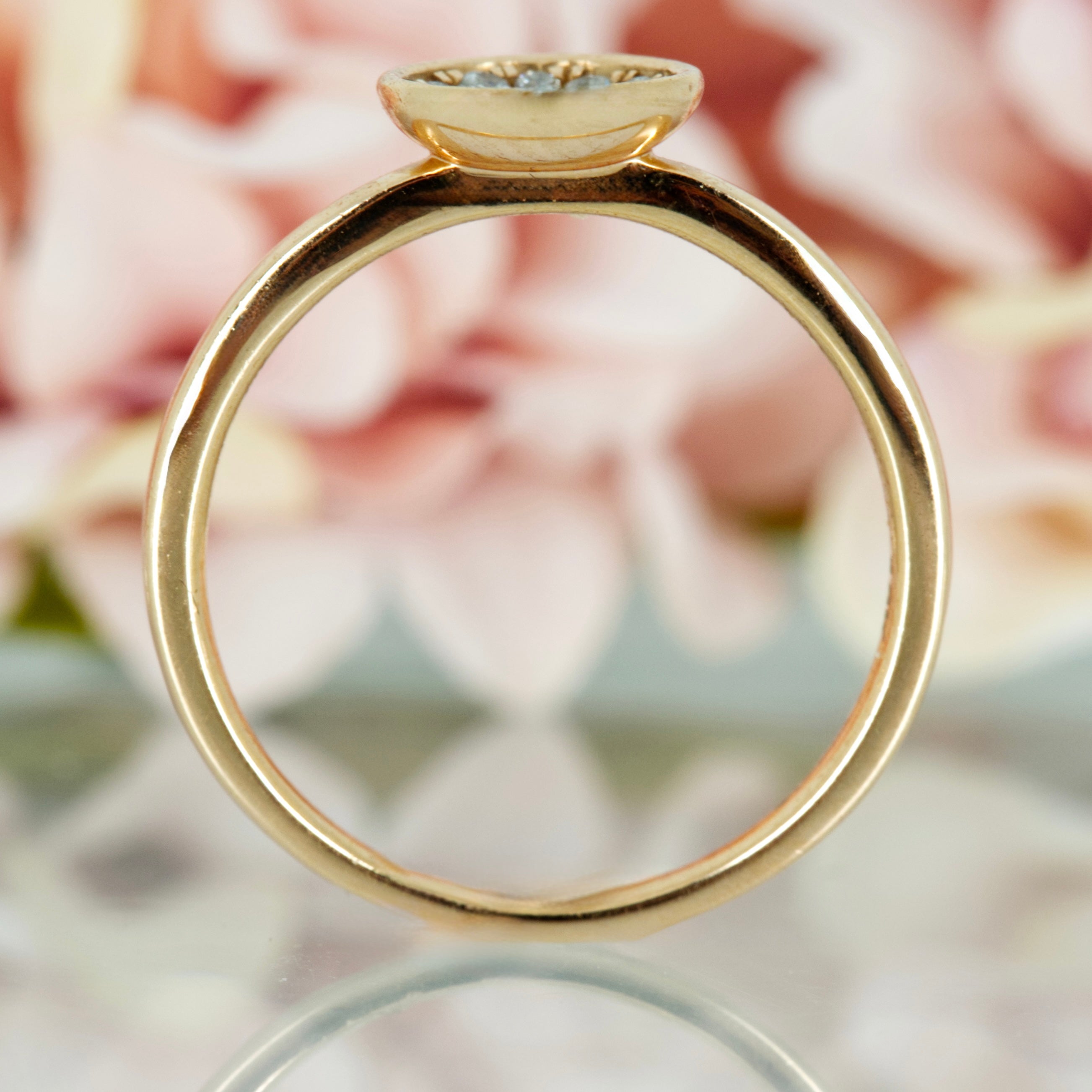 18ct Rose Gold Pavé Set Round Brilliant Cut Diamond Cluster Ring