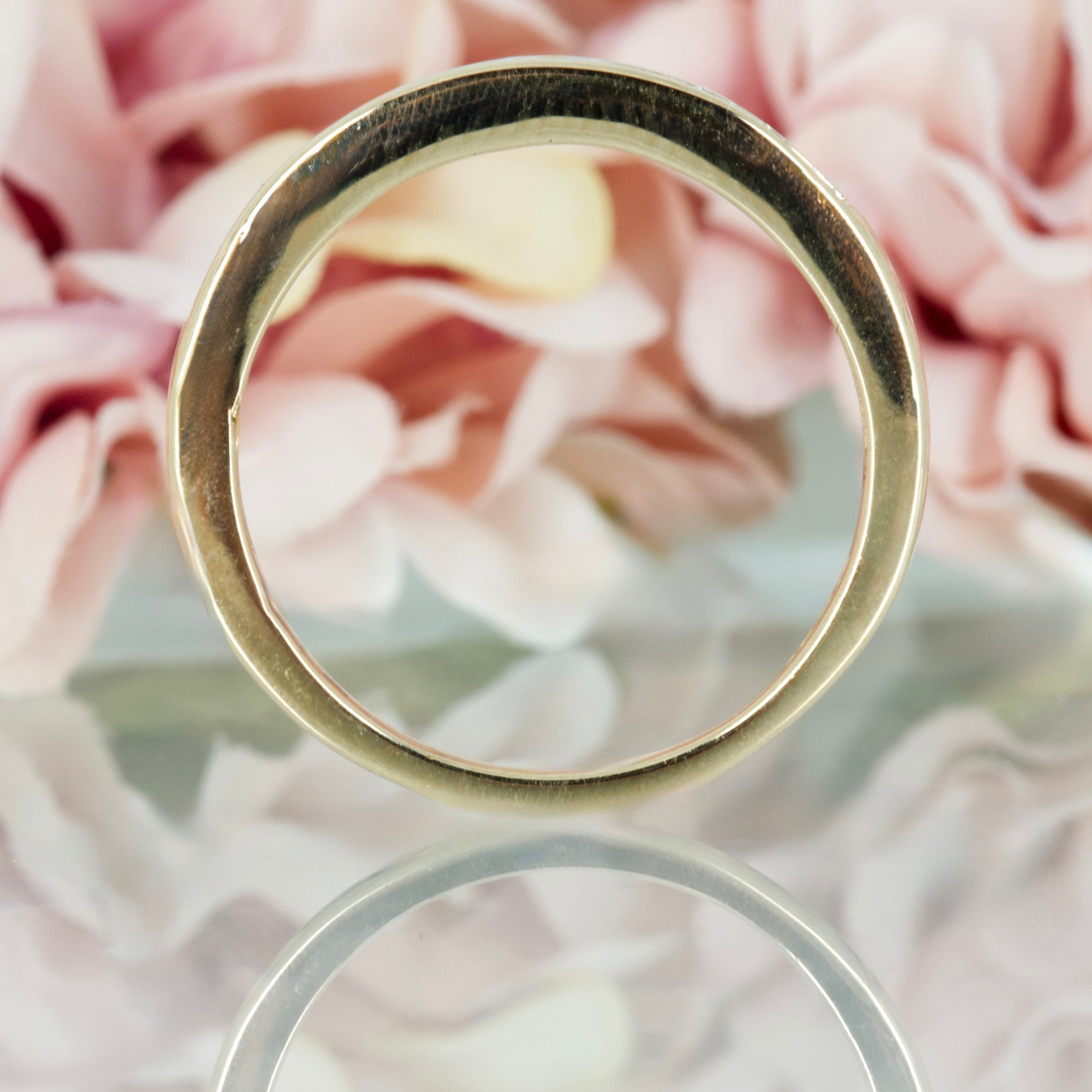 9ct Yellow Gold 0.25ct Round Brilliant Cut Diamond Channel Set Half Eternity Ring