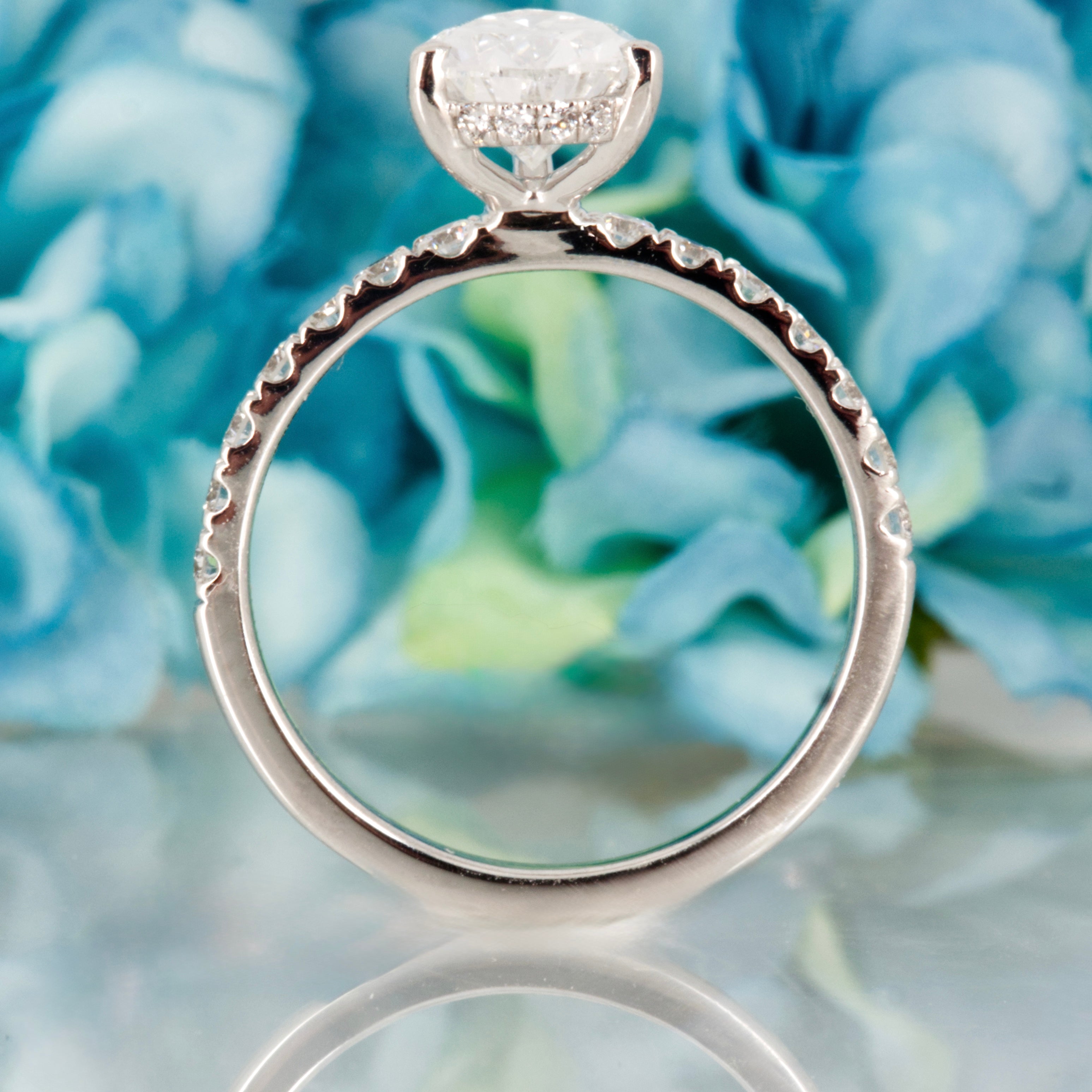 Platinum 1.50ct Pear Cut Lab Grown Diamond Solitaire Ring