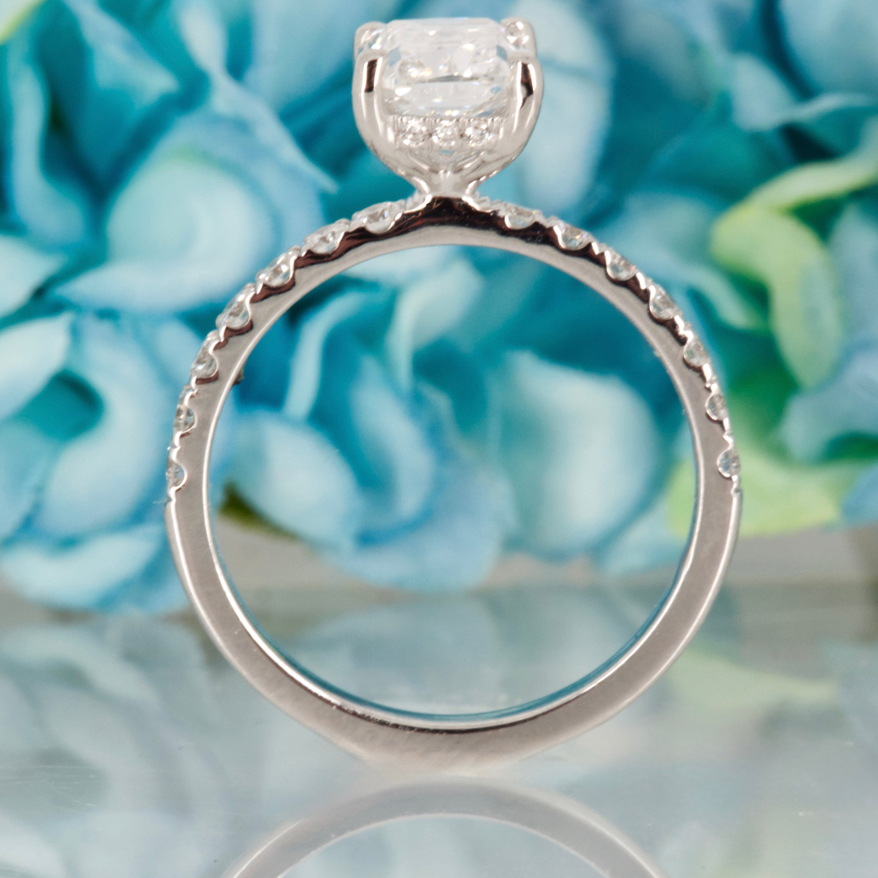 Platinum 1.55ct Cushion Cut Lab Grown Diamond Solitaire Ring