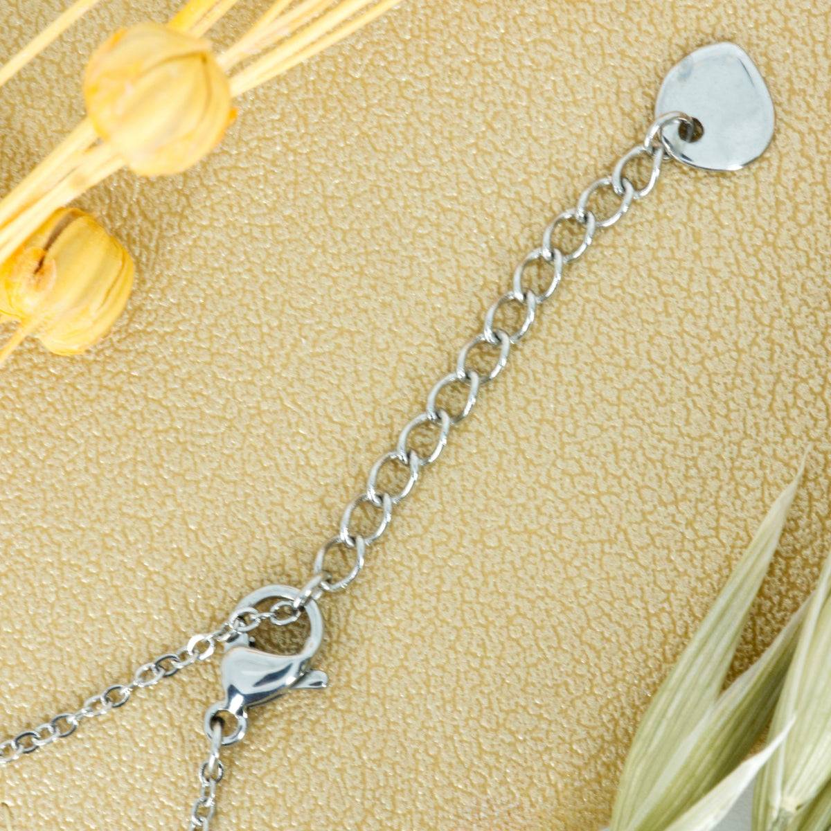 Rhodium Plated Star Charm Bracelet