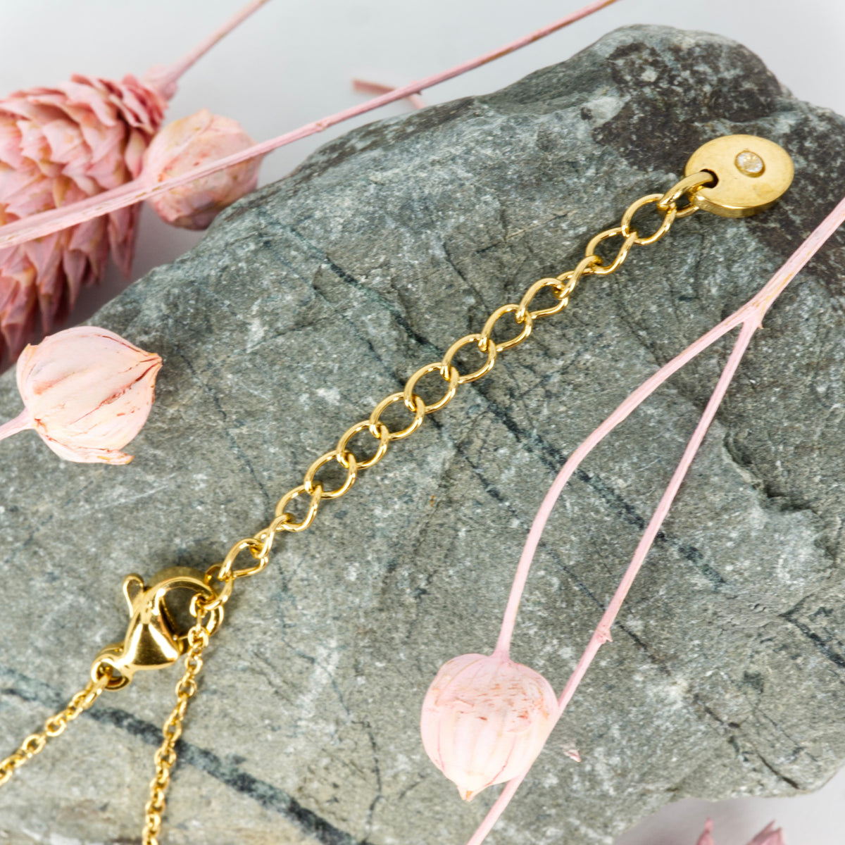 Gold Plated Heart & Cubic Zirconia Set Bracelet