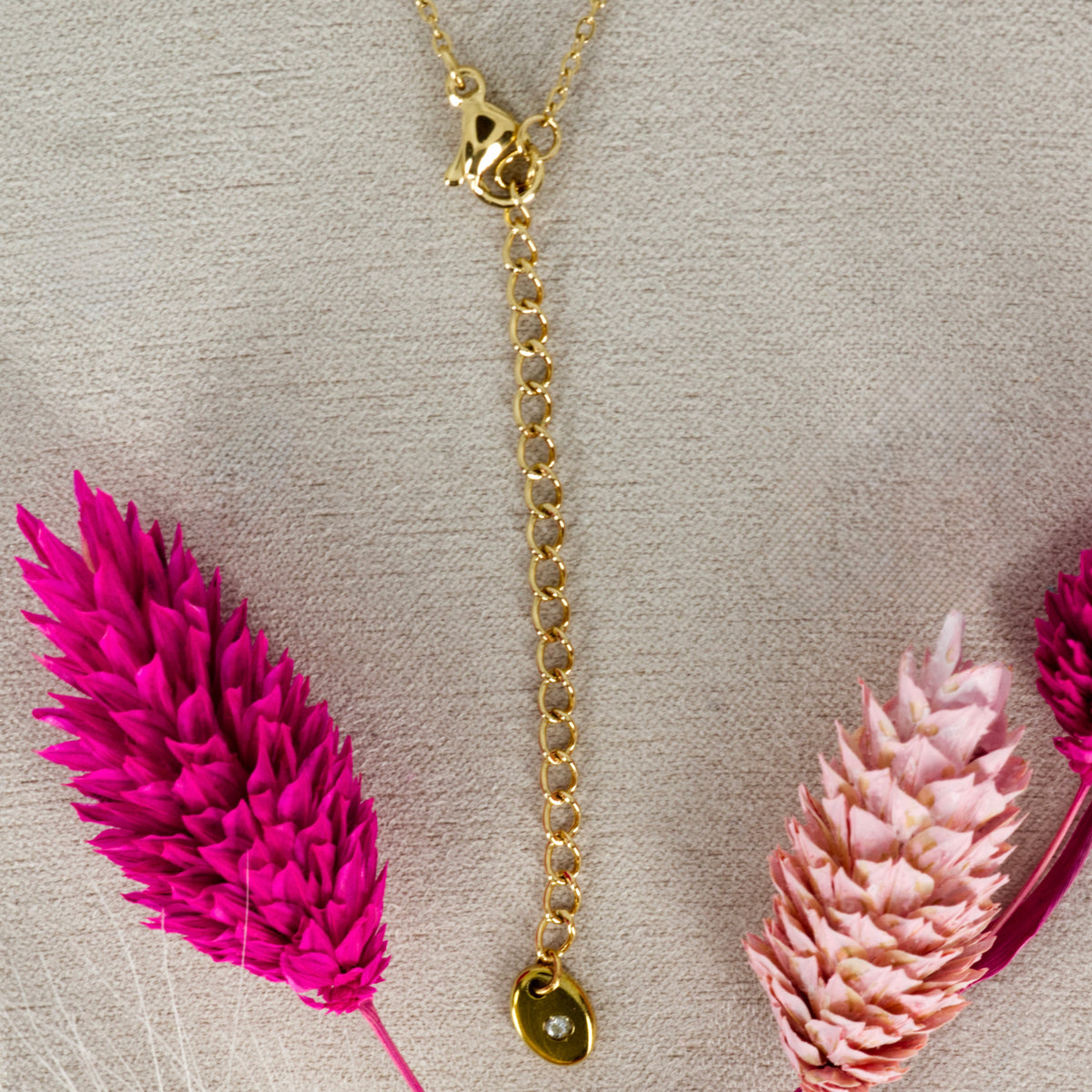 Gold Plated Heart & Cubic Zirconia Set Pendant & Chain
