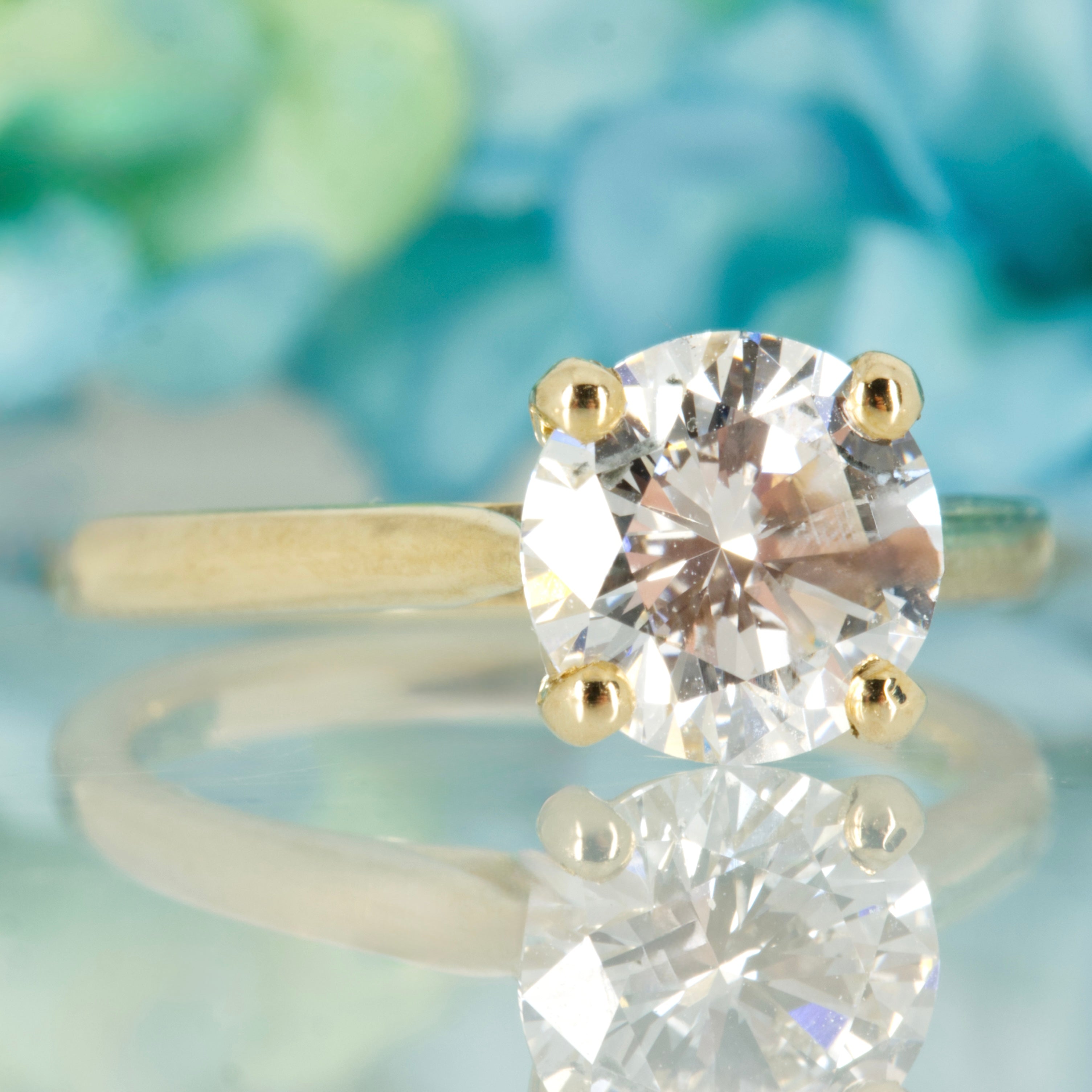9ct Yellow Gold 2.01ct Round Brilliant Cut Lab Grown Diamond Solitaire Ring