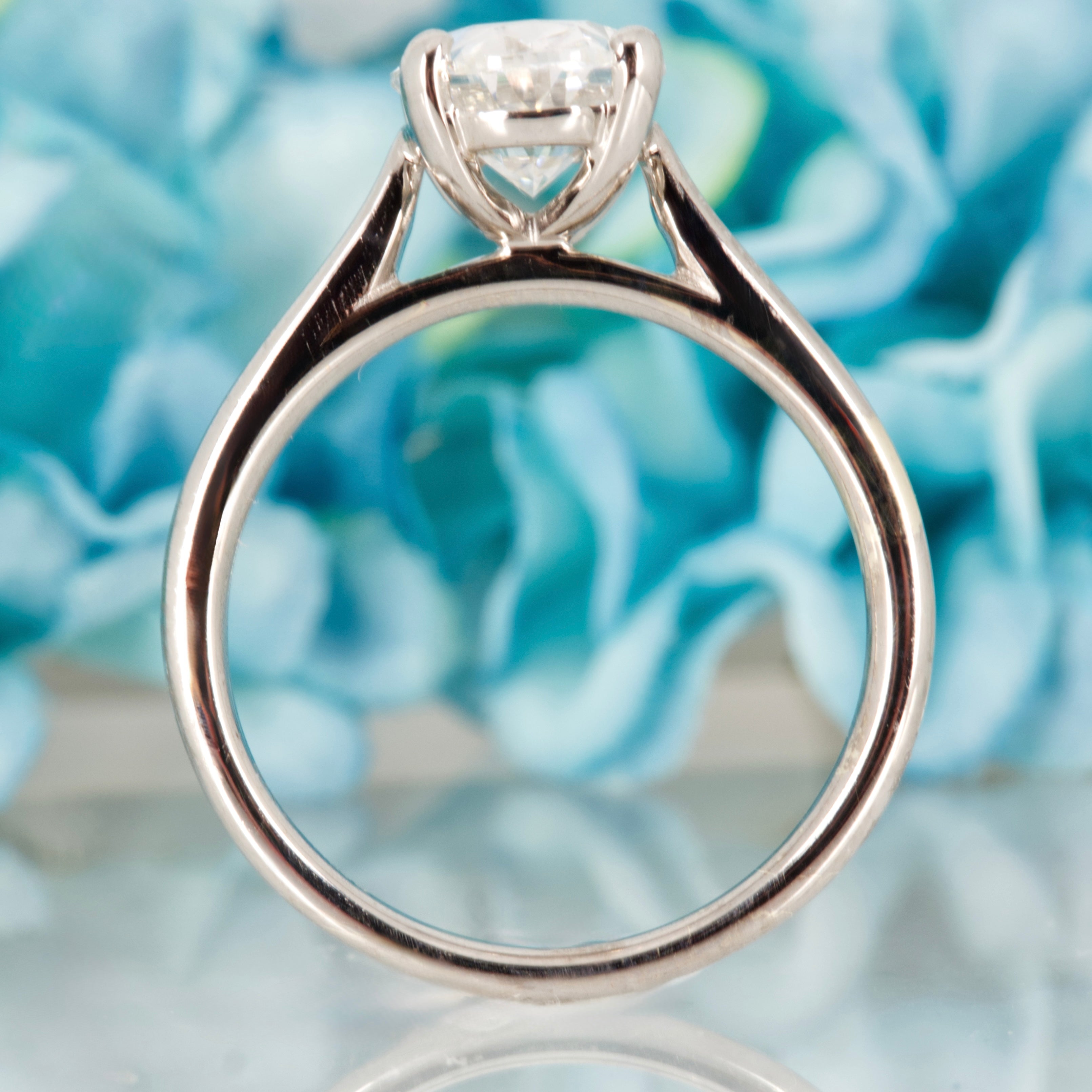 9ct White Gold 2.03ct Oval Cut Lab Grown Diamond Solitaire Ring