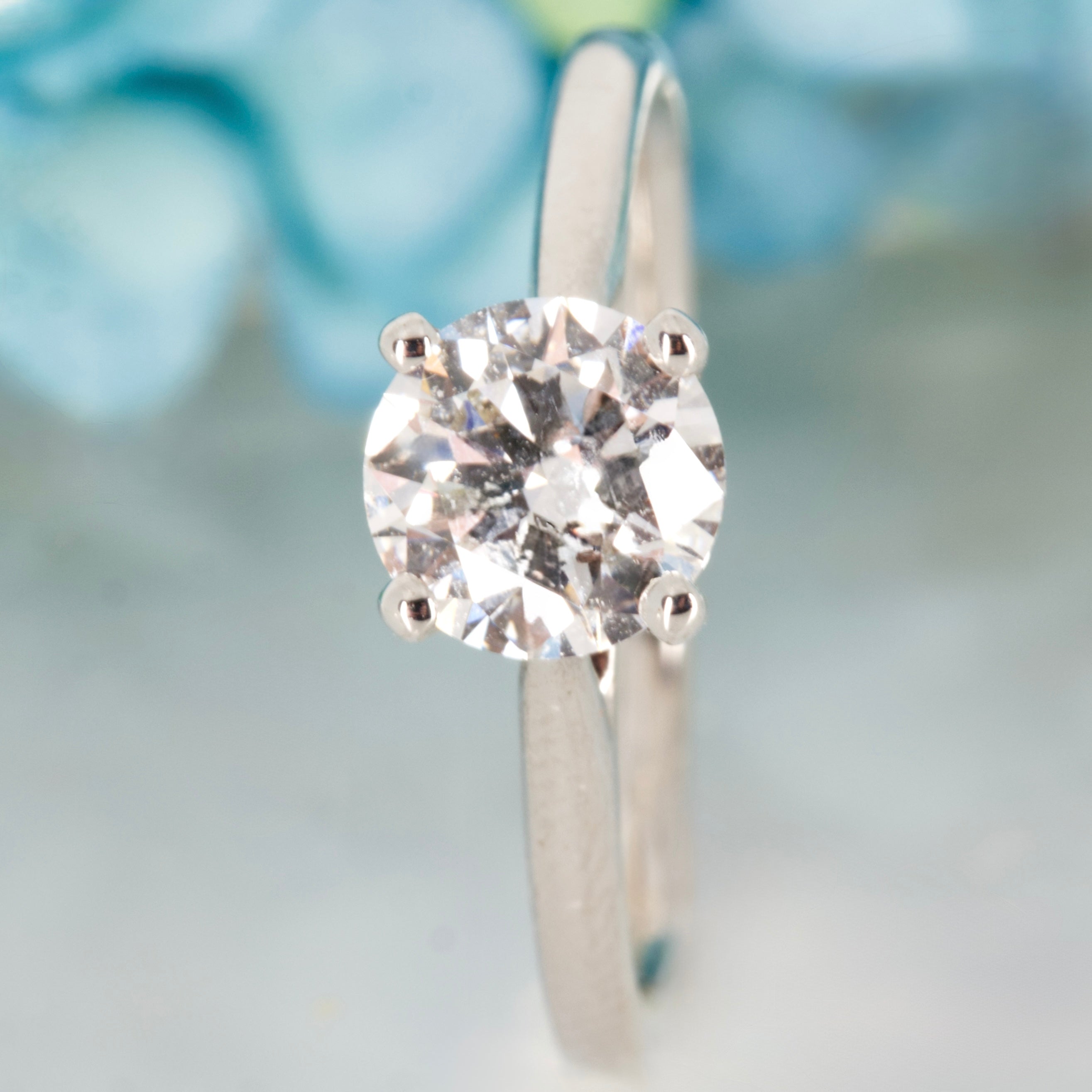 9ct White Gold 1.01ct Round Brilliant Cut Lab Grown Diamond Solitaire Ring