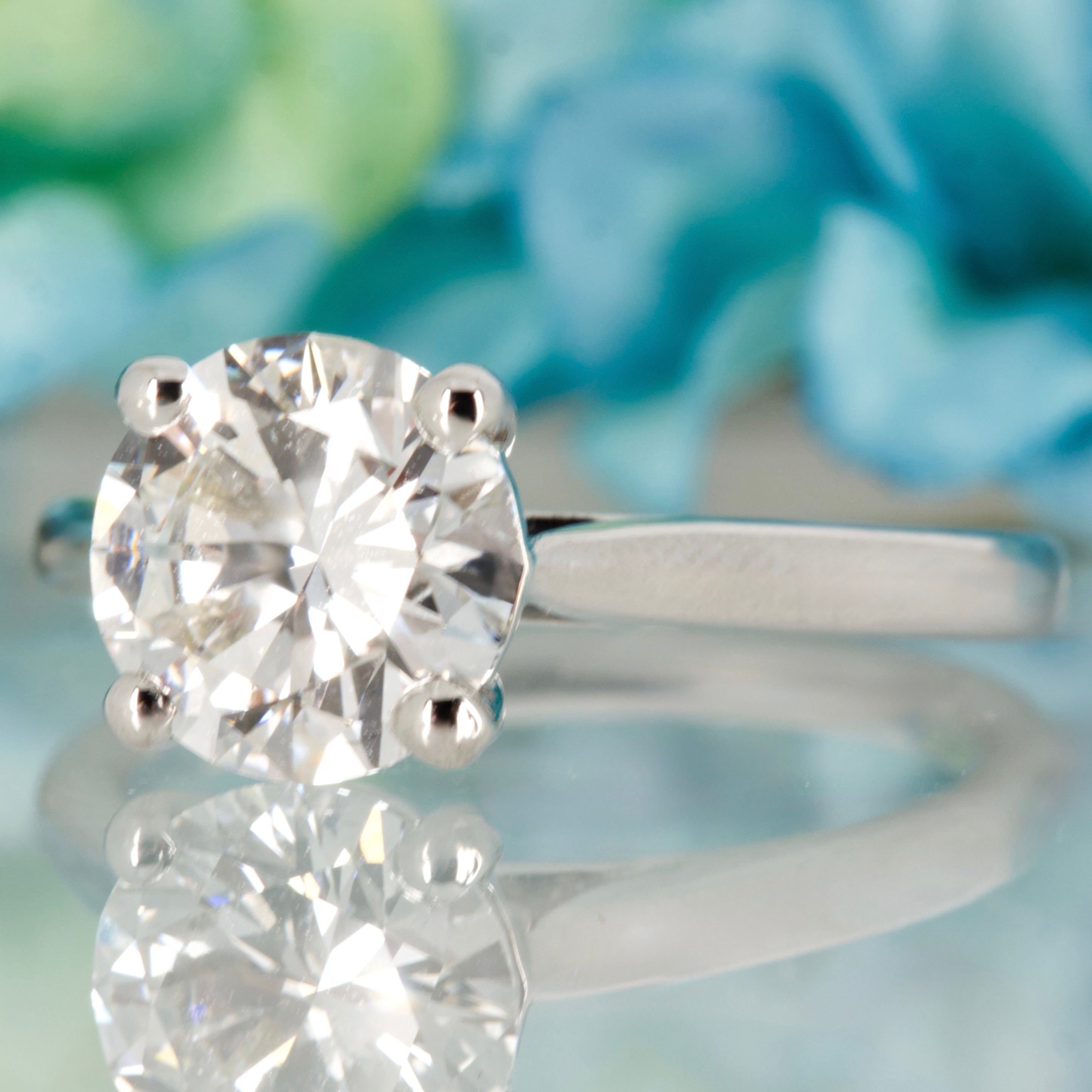 9ct White Gold 2.00ct Round Brilliant Cut Lab Grown Diamond Solitaire Ring