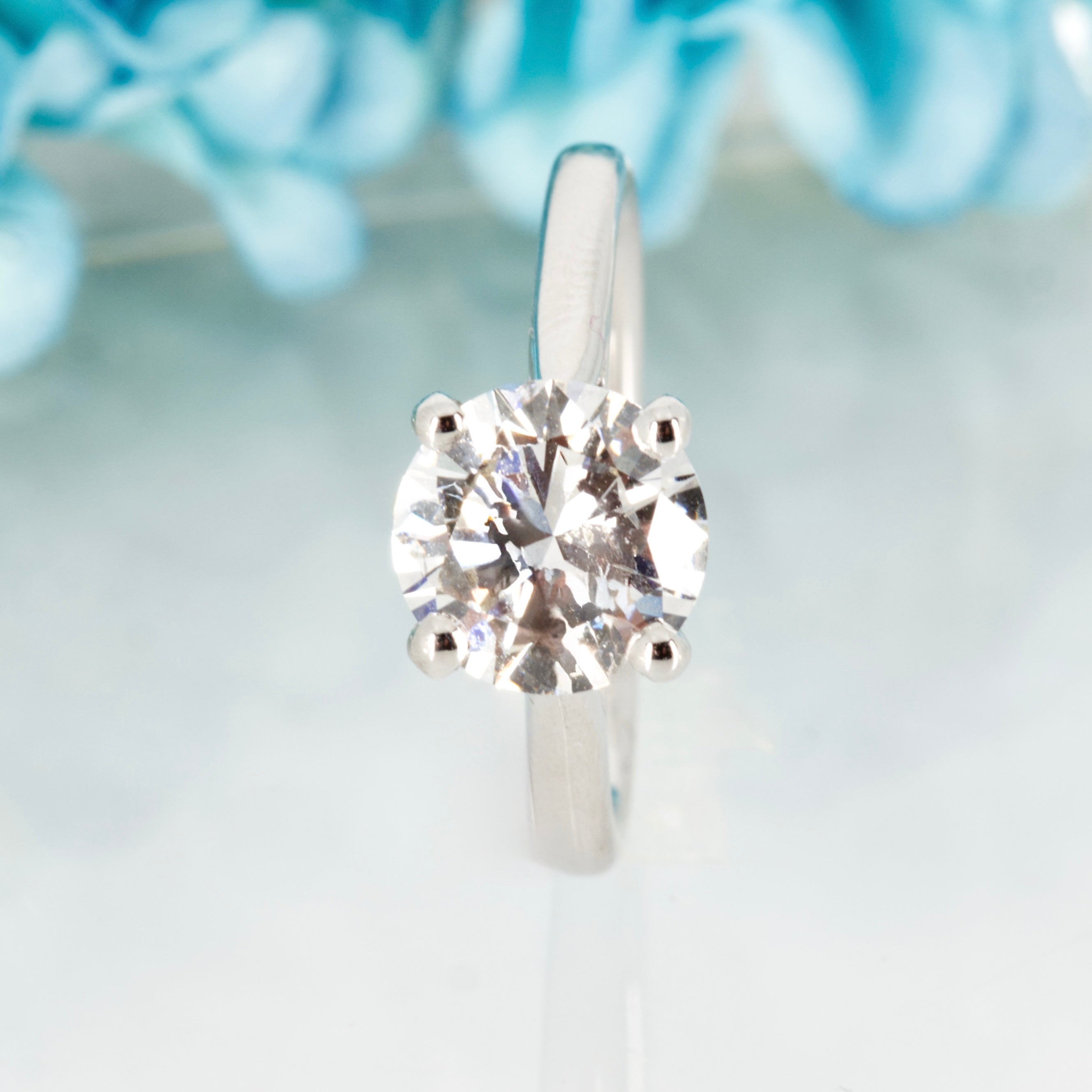 9ct White Gold 2.00ct Round Brilliant Cut Lab Grown Diamond Solitaire Ring
