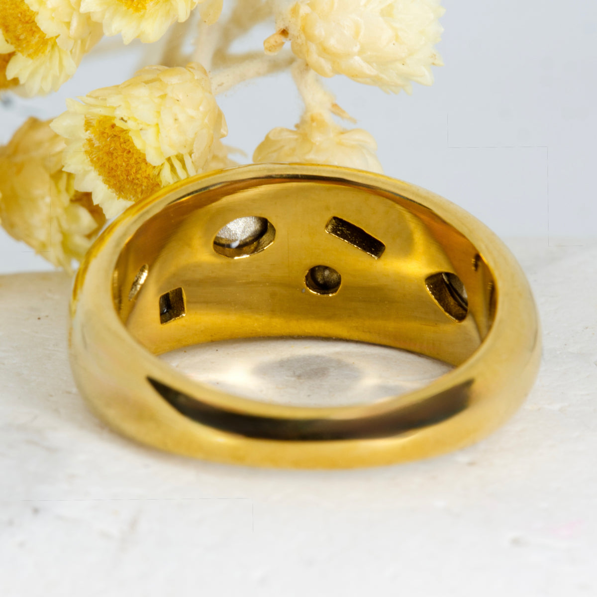 Gold Plated Multi-Coloured Cubic Zirconia Set Ring